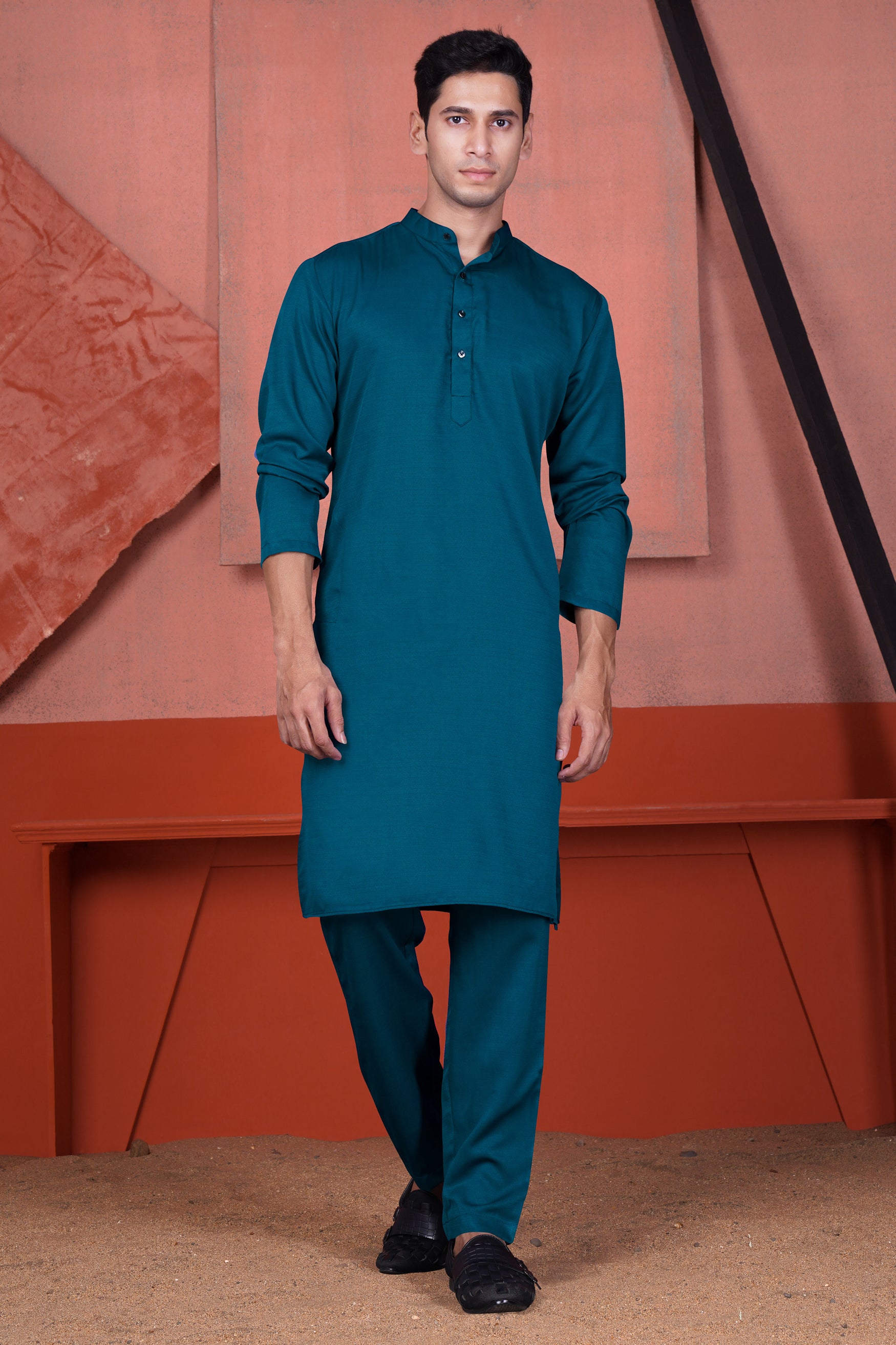 Venice Blue Viscose Kurta