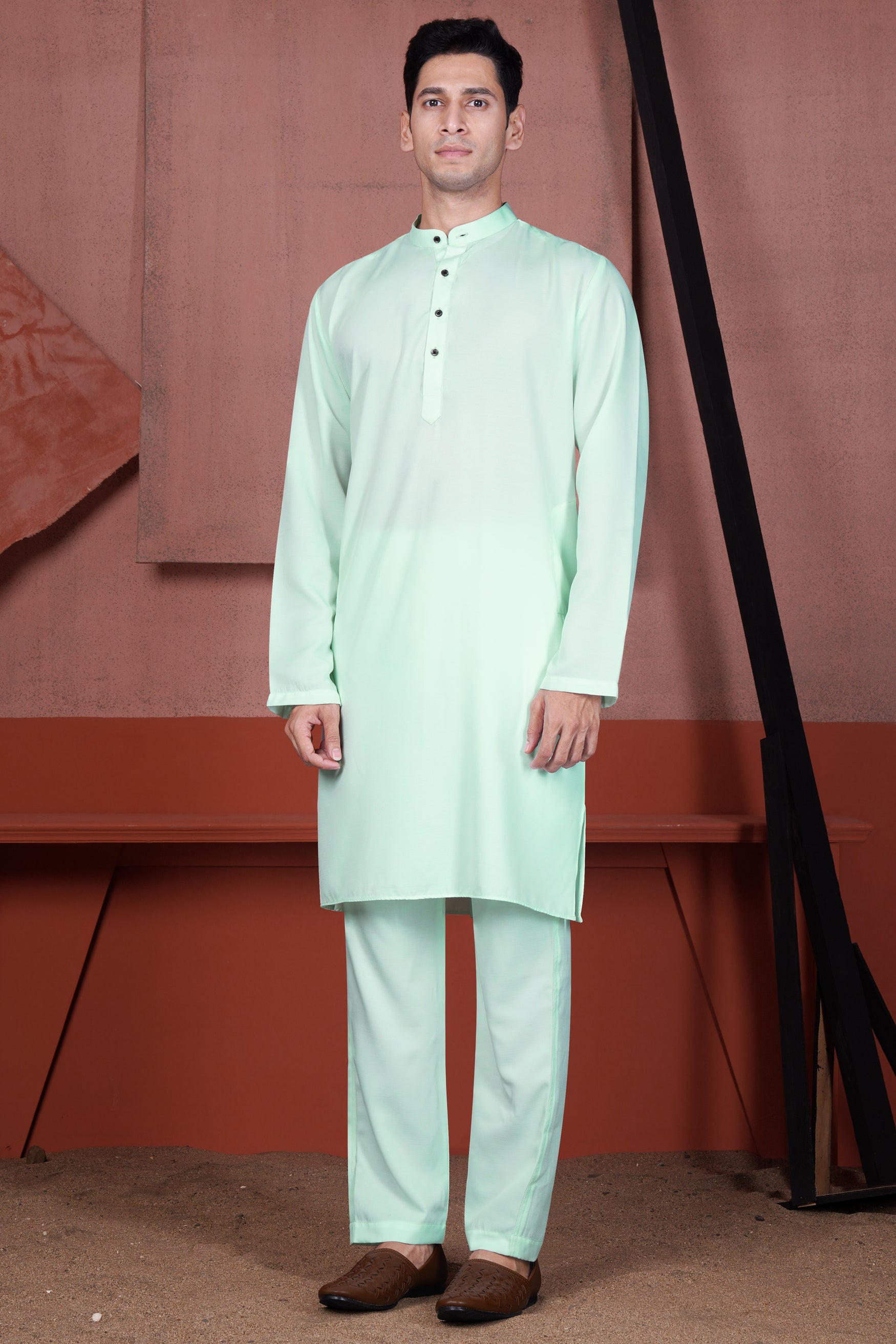 Edgewater Green Viscose Kurta