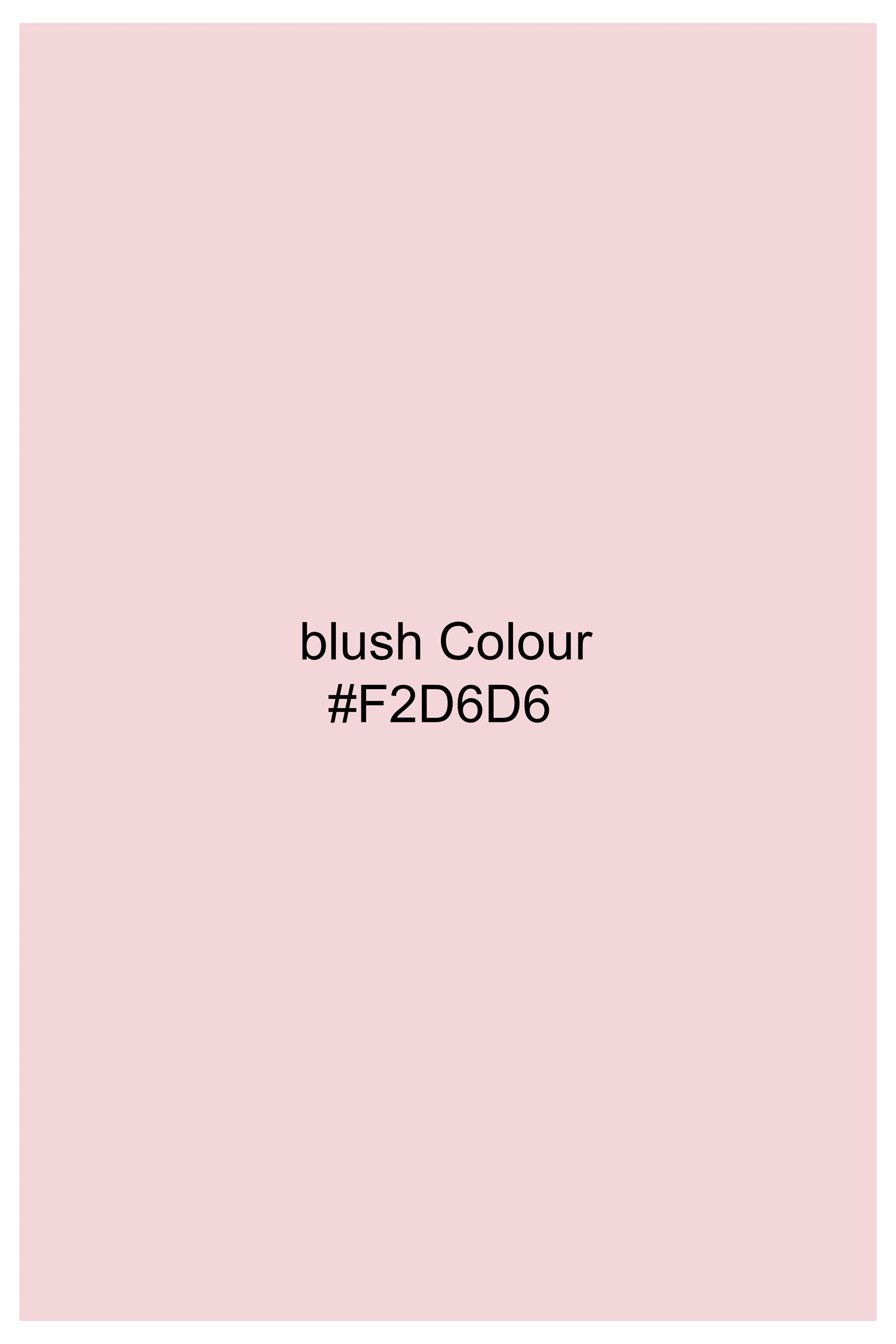 Blush Peach Viscose Embroidered With Tikki Work Designer Kurta