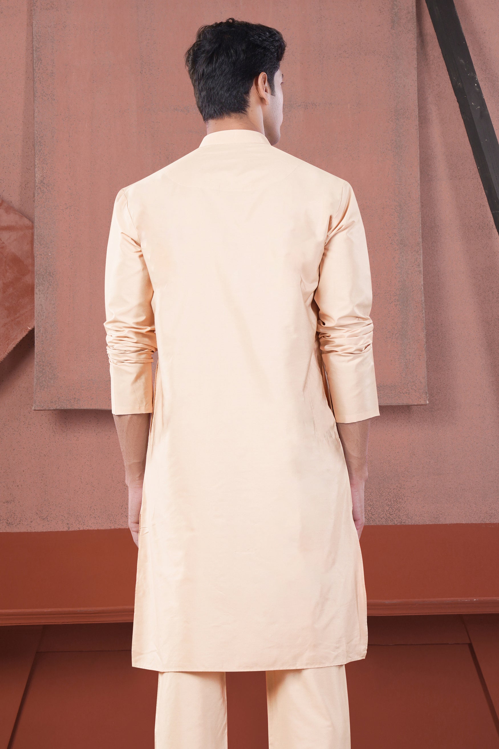 Schnapps Beige Subtle Sheen Viscose Kurta