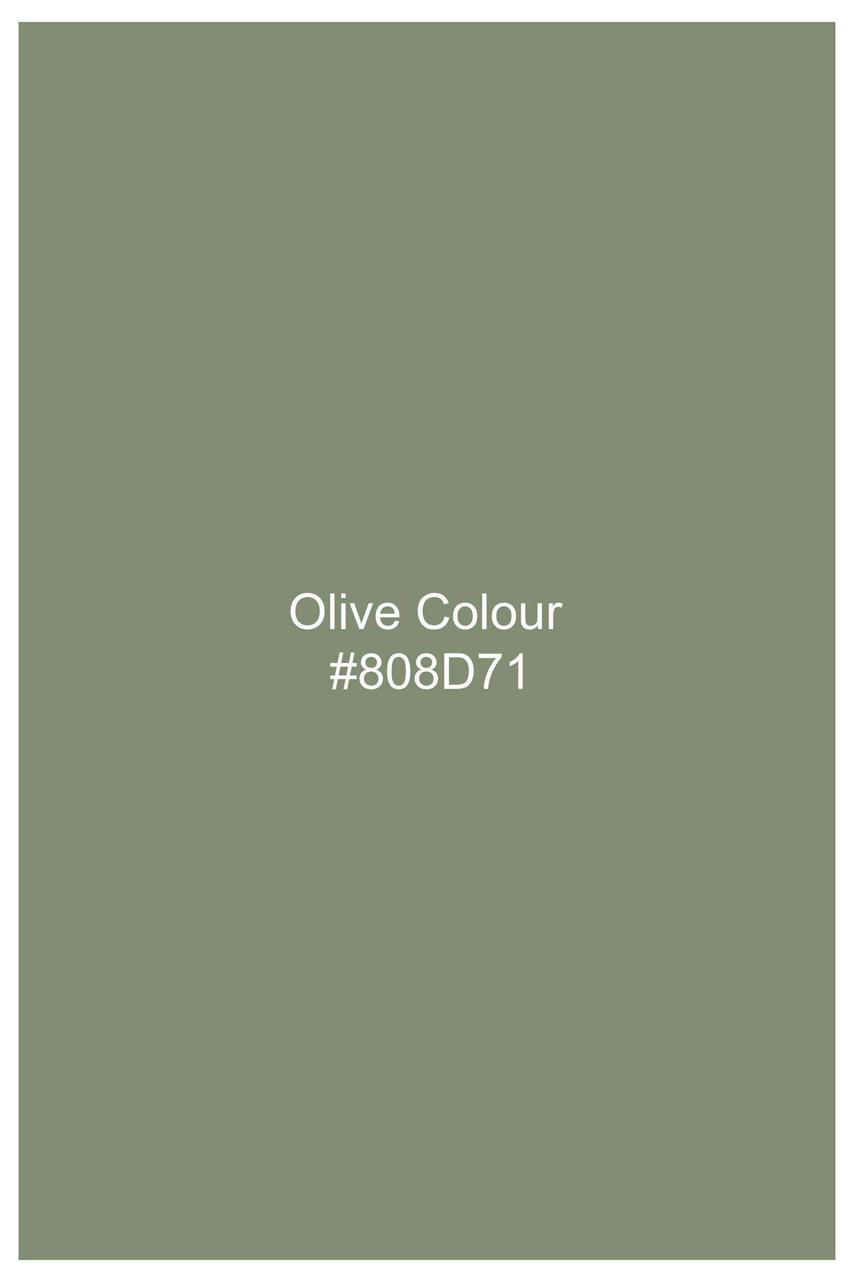 Olive Green Subtle Sheen Viscose Kurta