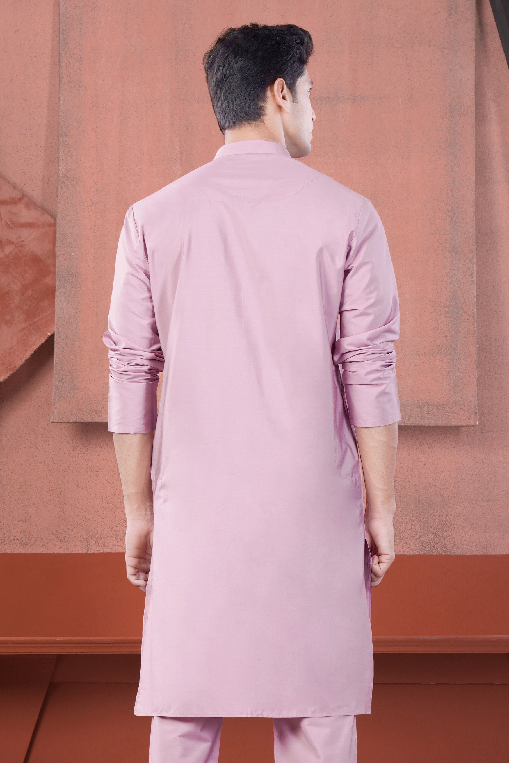 Melanie Pink Subtle Sheen Viscose Kurta