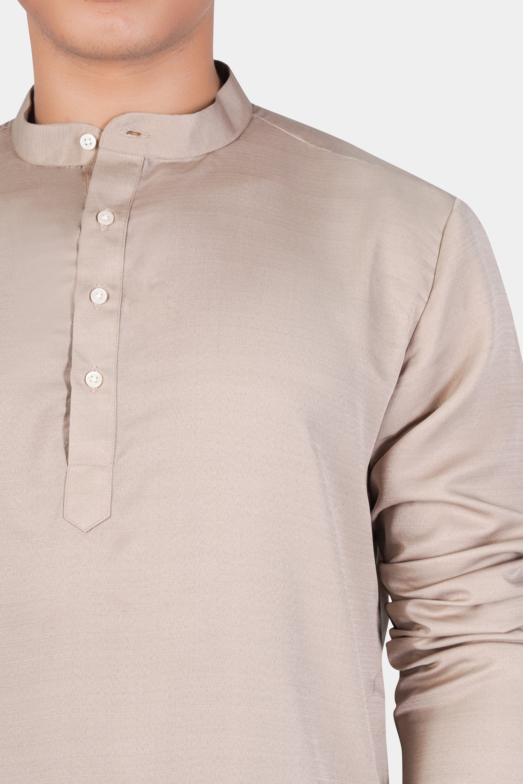 Chalice Brown Subtle Sheen Viscose Kurta