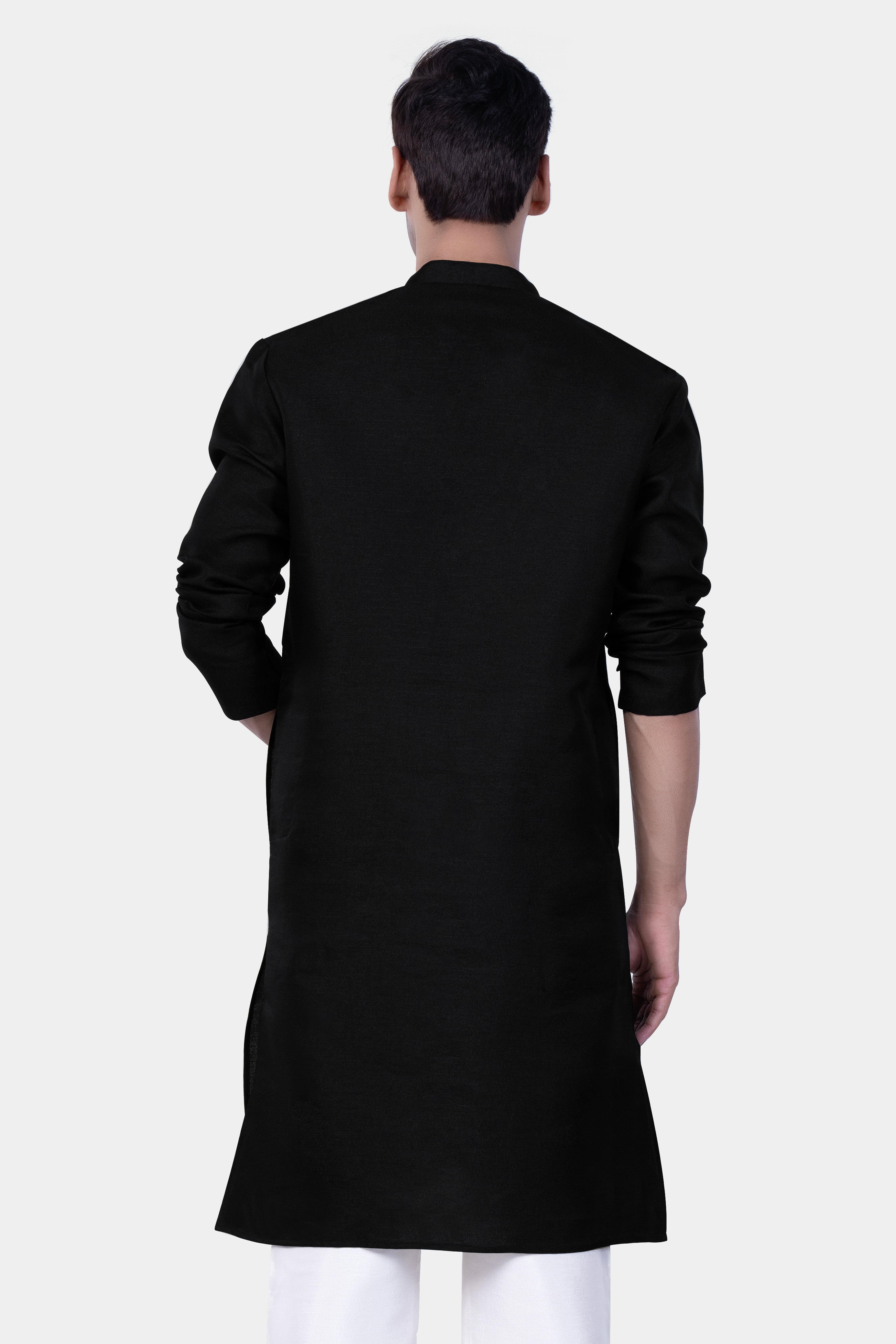 Jade Black Viscose Kurta