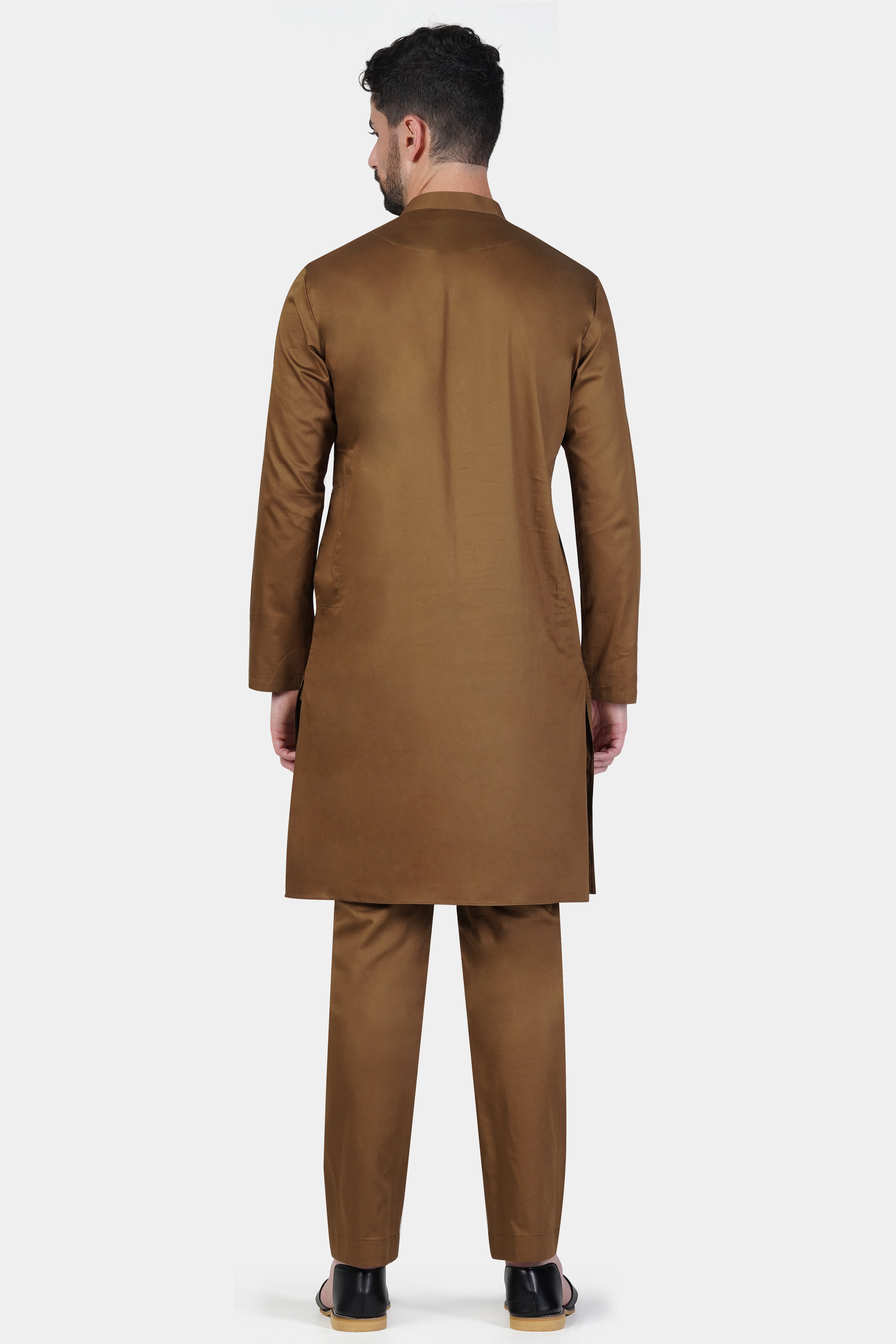 Nutmeg Brown Subtle Sheen Super Soft Premium Cotton Kurta Set