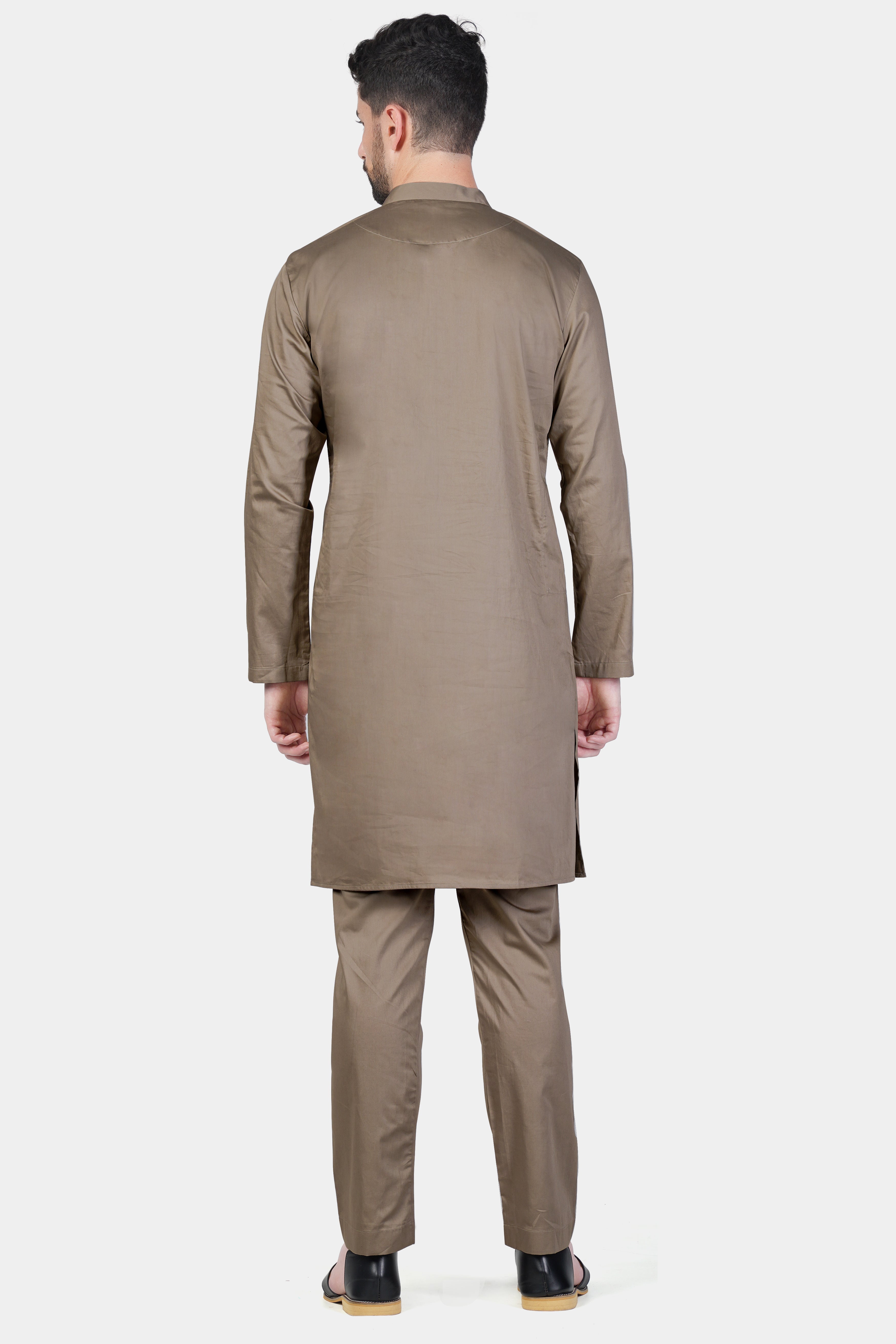 Arrowtown Brown Subtle Sheen Super Soft Premium Cotton Kurta Set