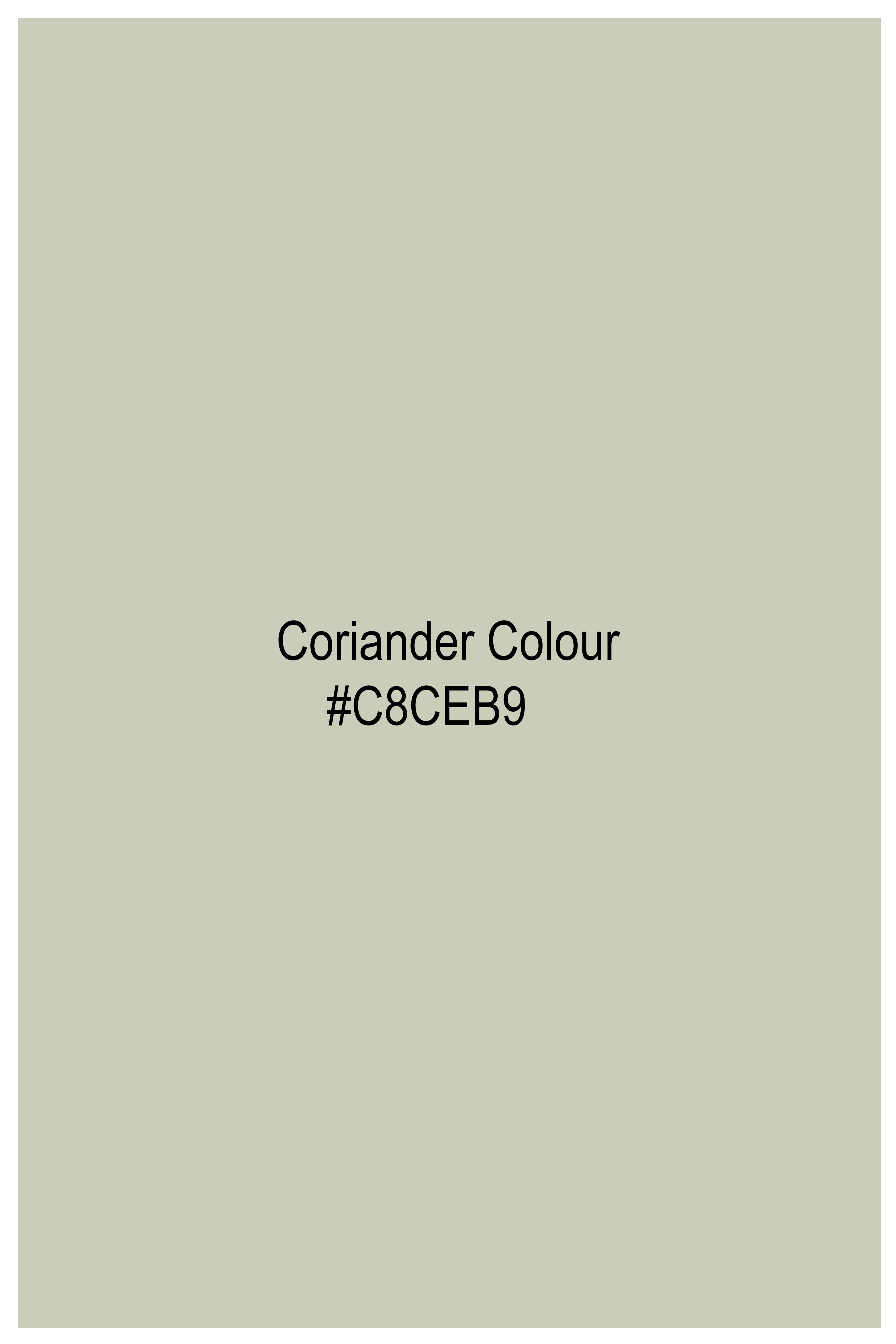 Coriander Green Subtle Sheen Super Soft Premium Cotton Kurta Set