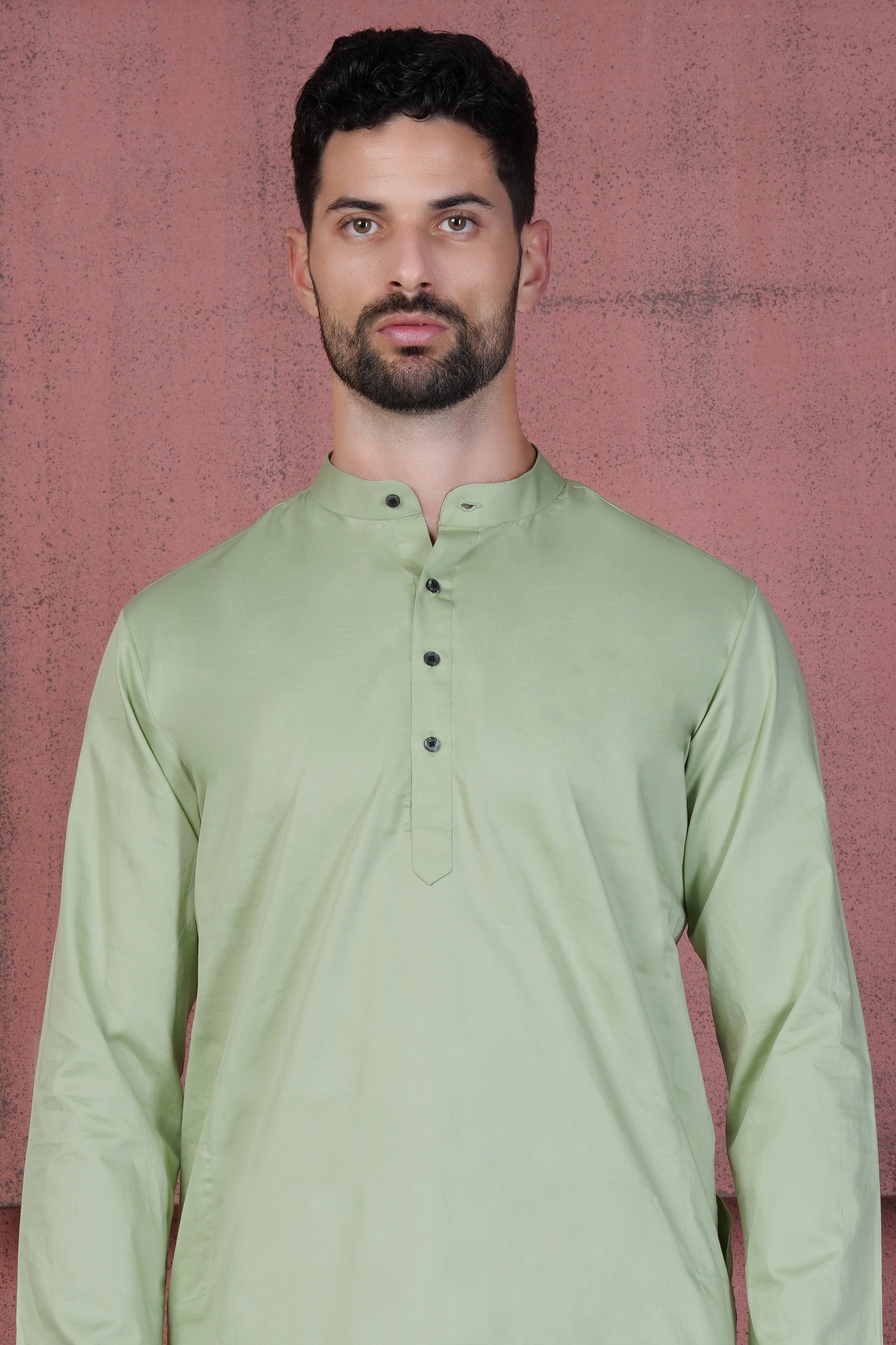 Coriander Green Subtle Sheen Super Soft Premium Cotton Kurta Set