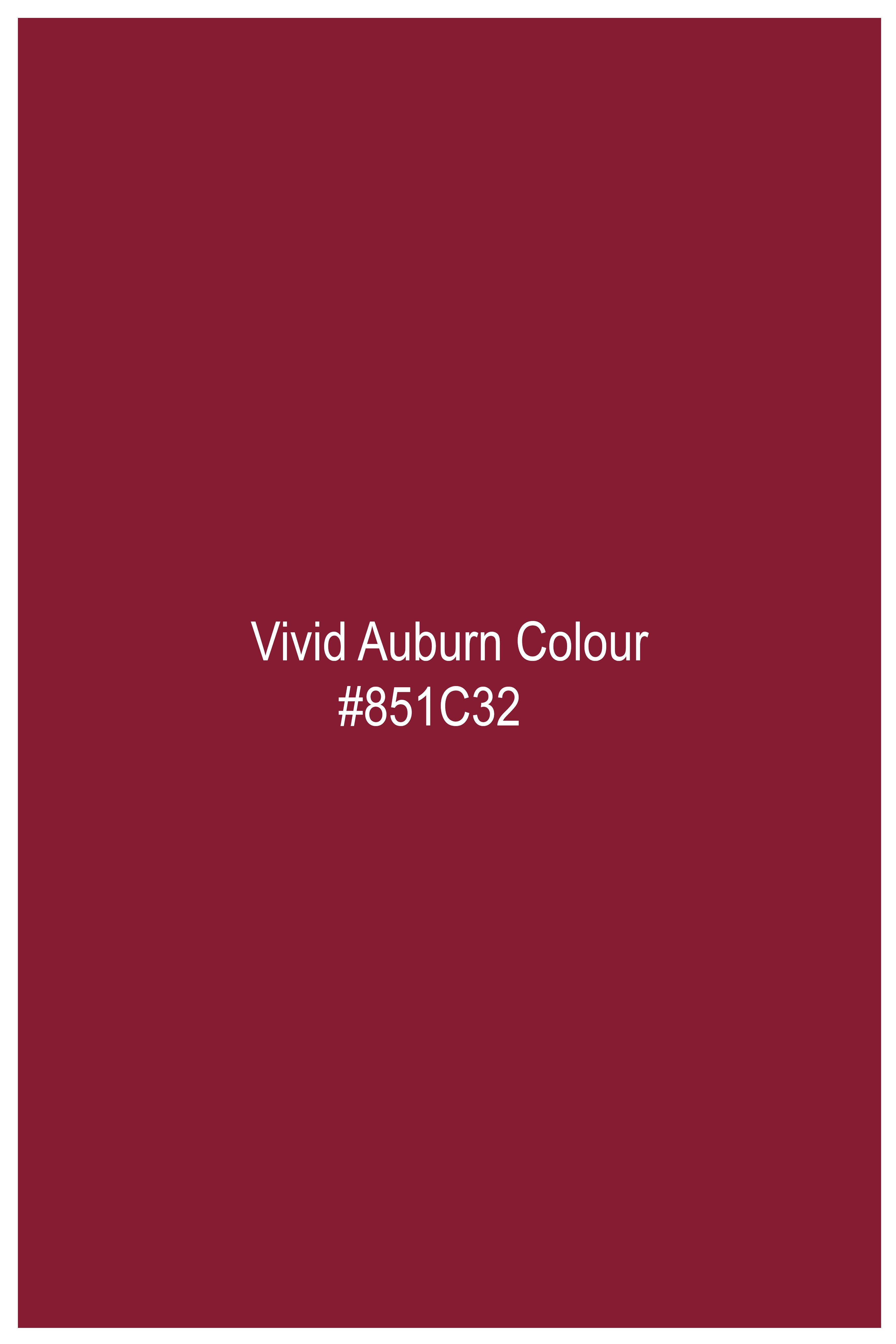 Vivid Auburn Red Subtle Sheen Super Soft Premium Cotton Kurta Set