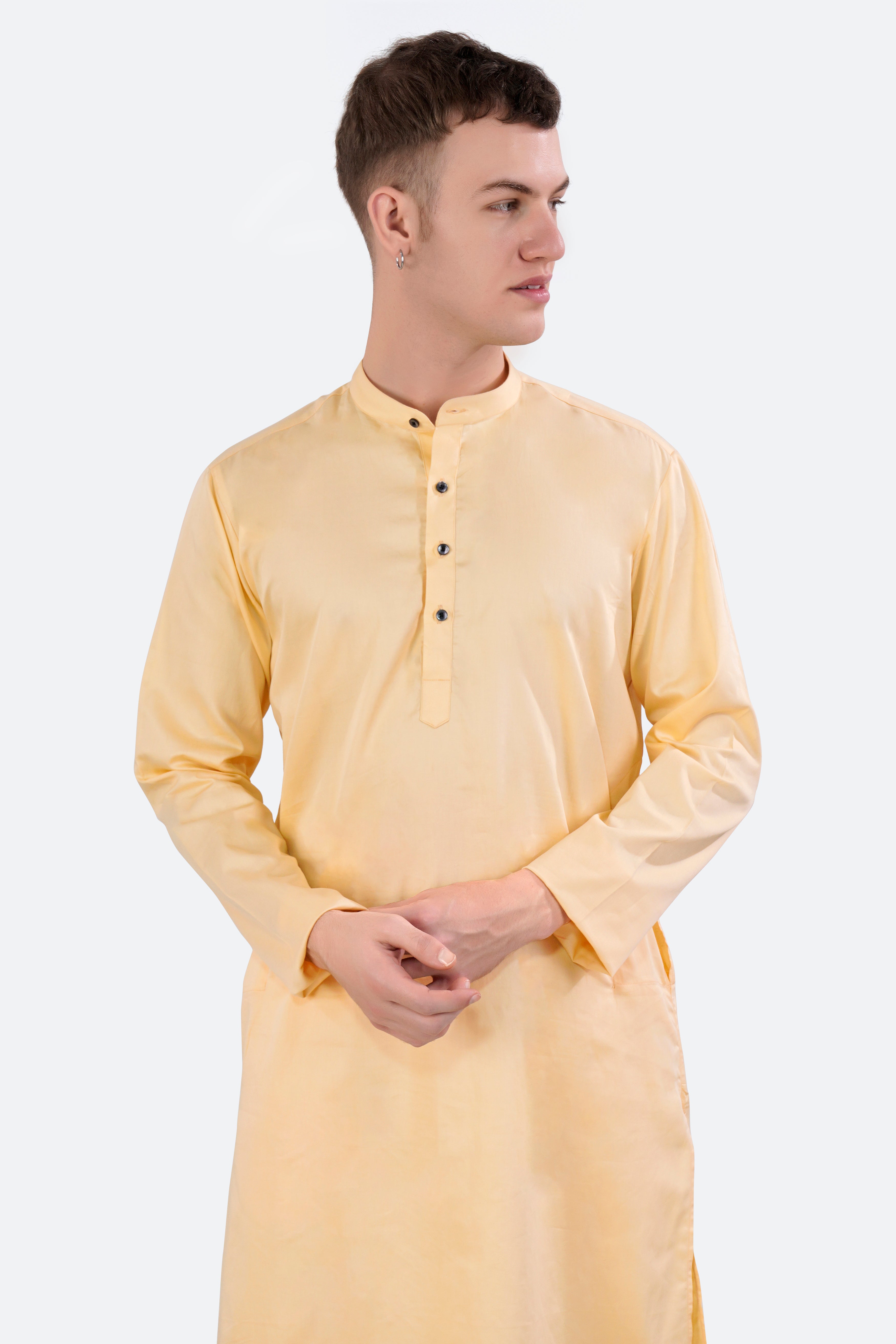 Hampton Beige Subtle Sheen Super Soft Premium Cotton Kurta Set