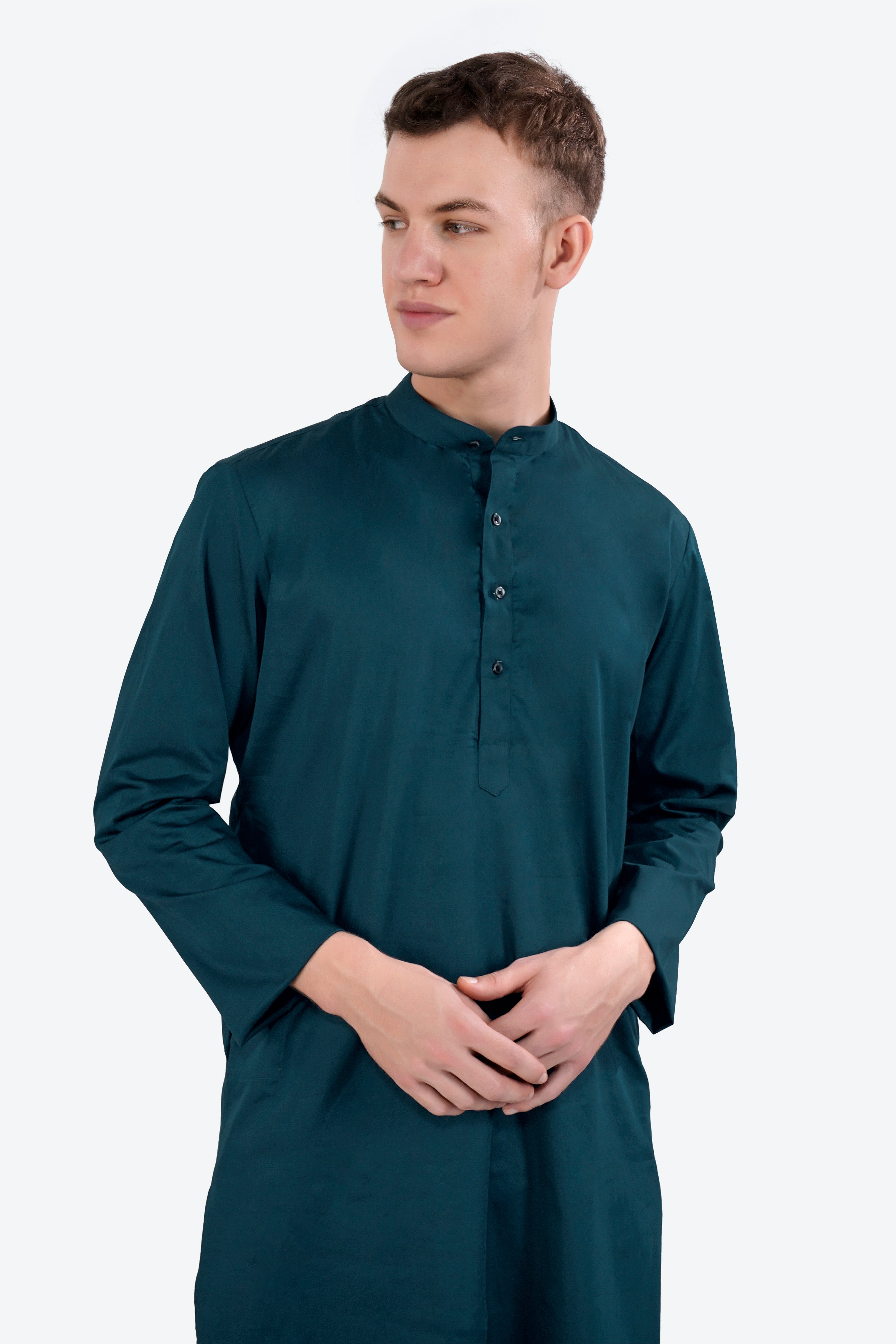 Nile Blue Subtle Sheen Super Soft Premium Cotton Kurta Set