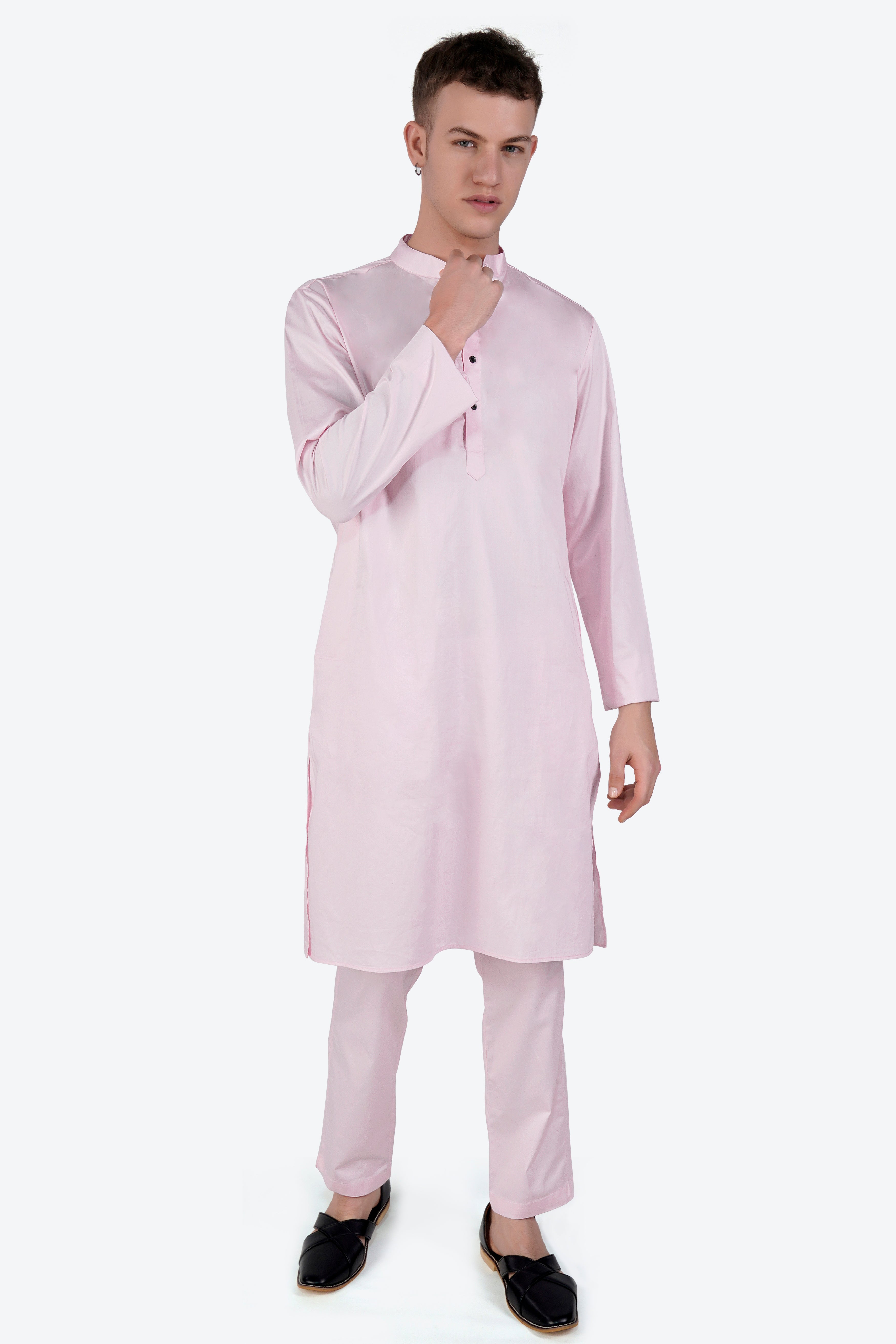 Carousel Pink Subtle Sheen Super Soft Premium Cotton Kurta Set