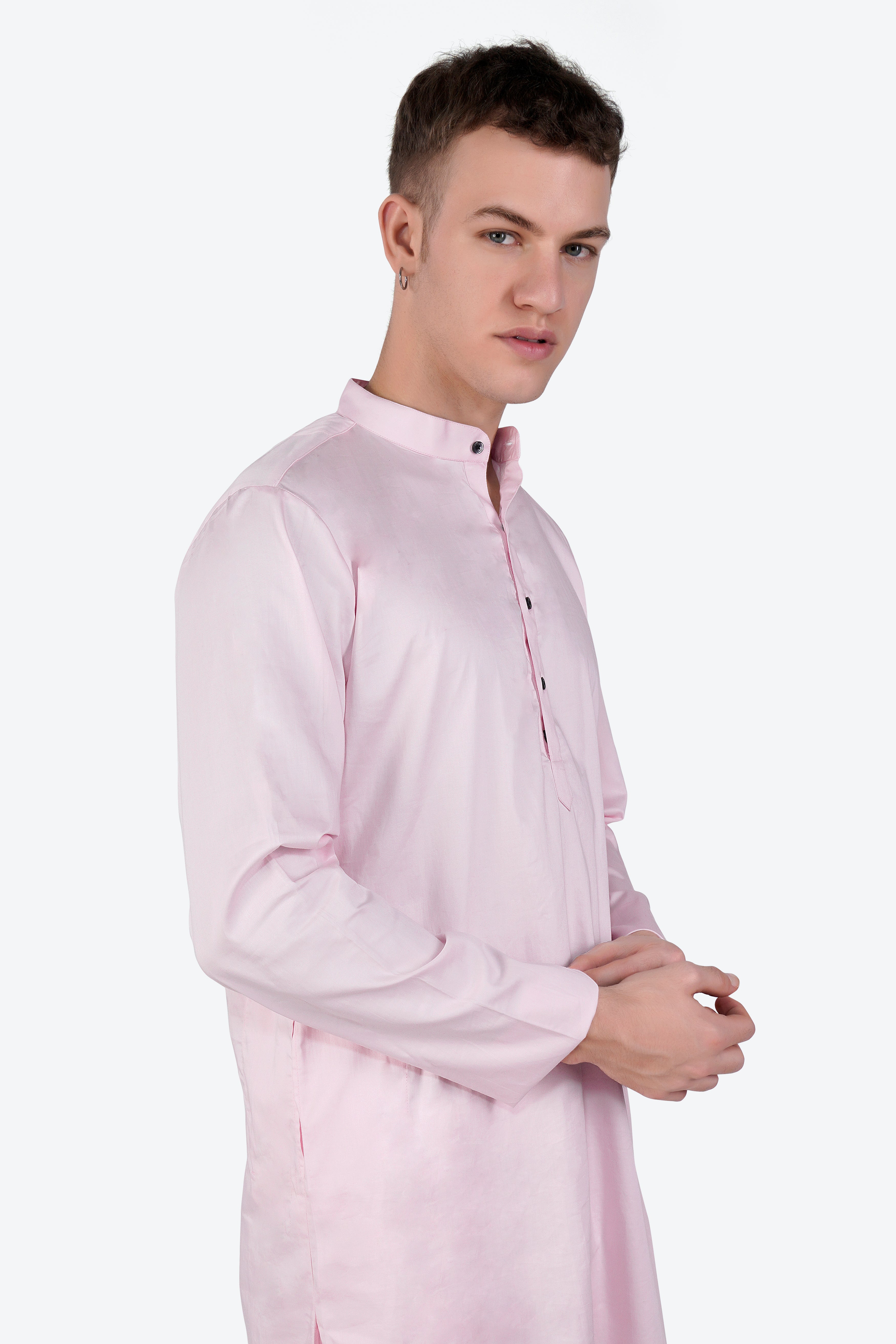 Carousel Pink Subtle Sheen Super Soft Premium Cotton Kurta Set