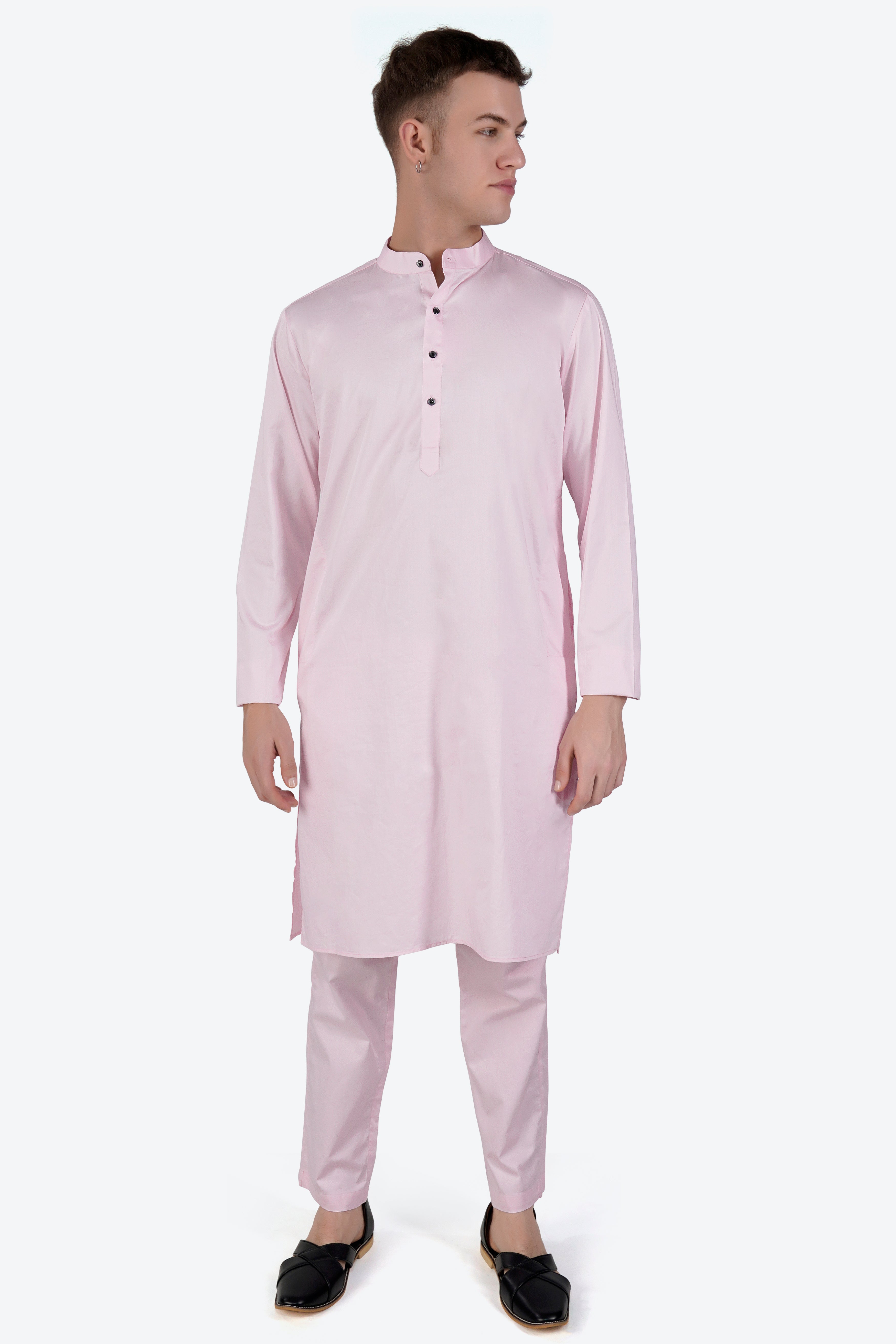 Carousel Pink Subtle Sheen Super Soft Premium Cotton Kurta Set