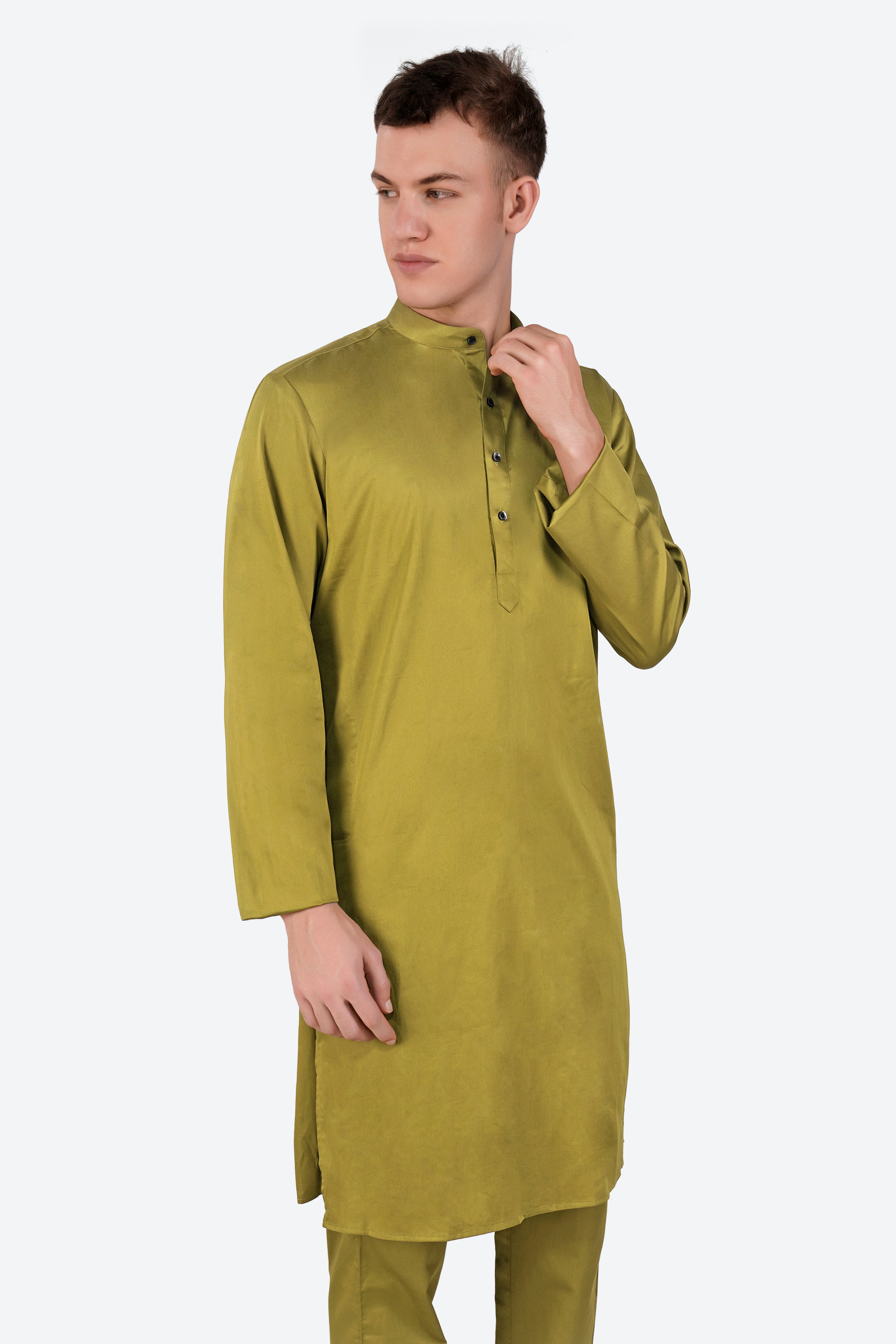 Alpine Green Subtle Sheen Super Soft Premium Cotton Kurta Set