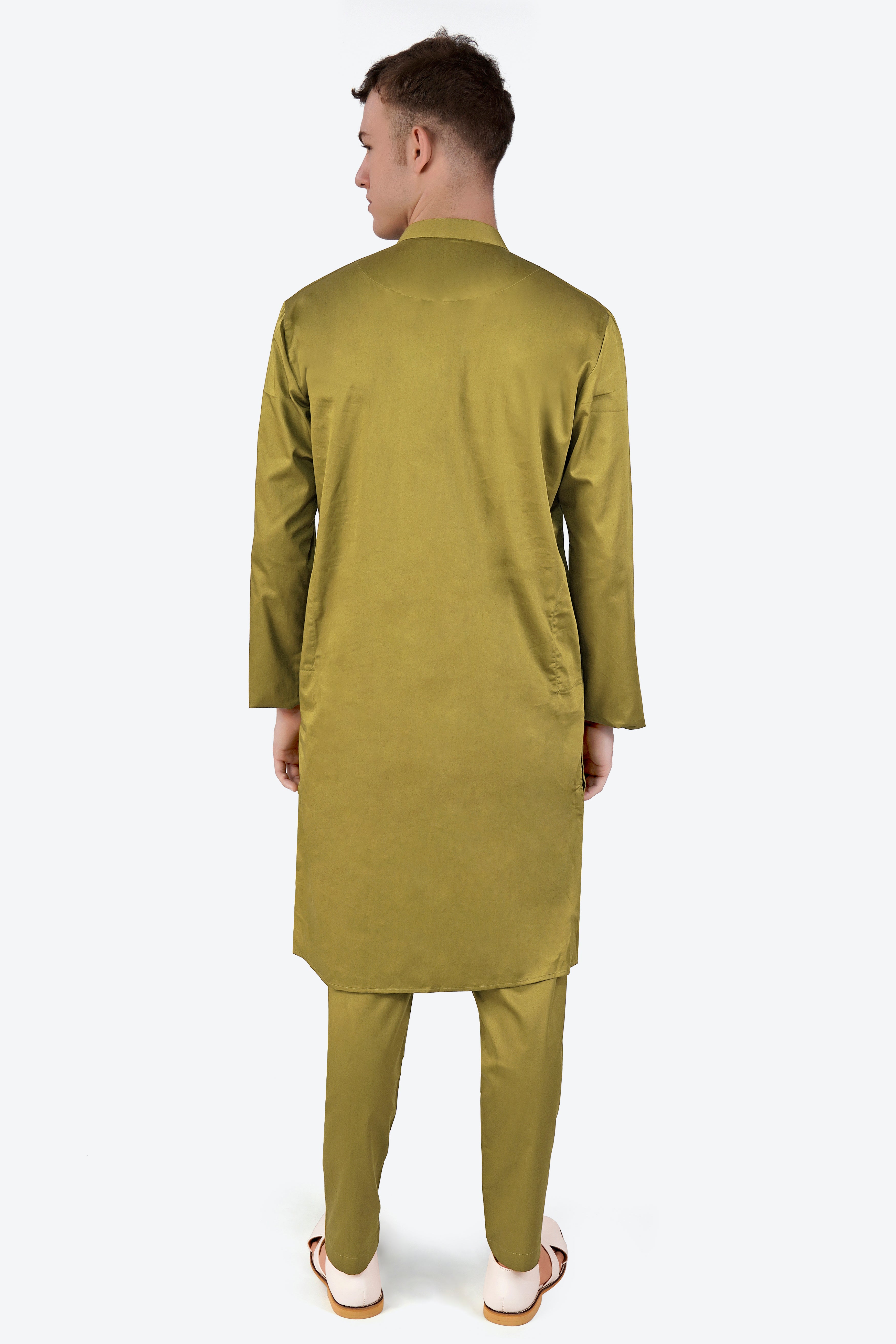 Alpine Green Subtle Sheen Super Soft Premium Cotton Kurta Set