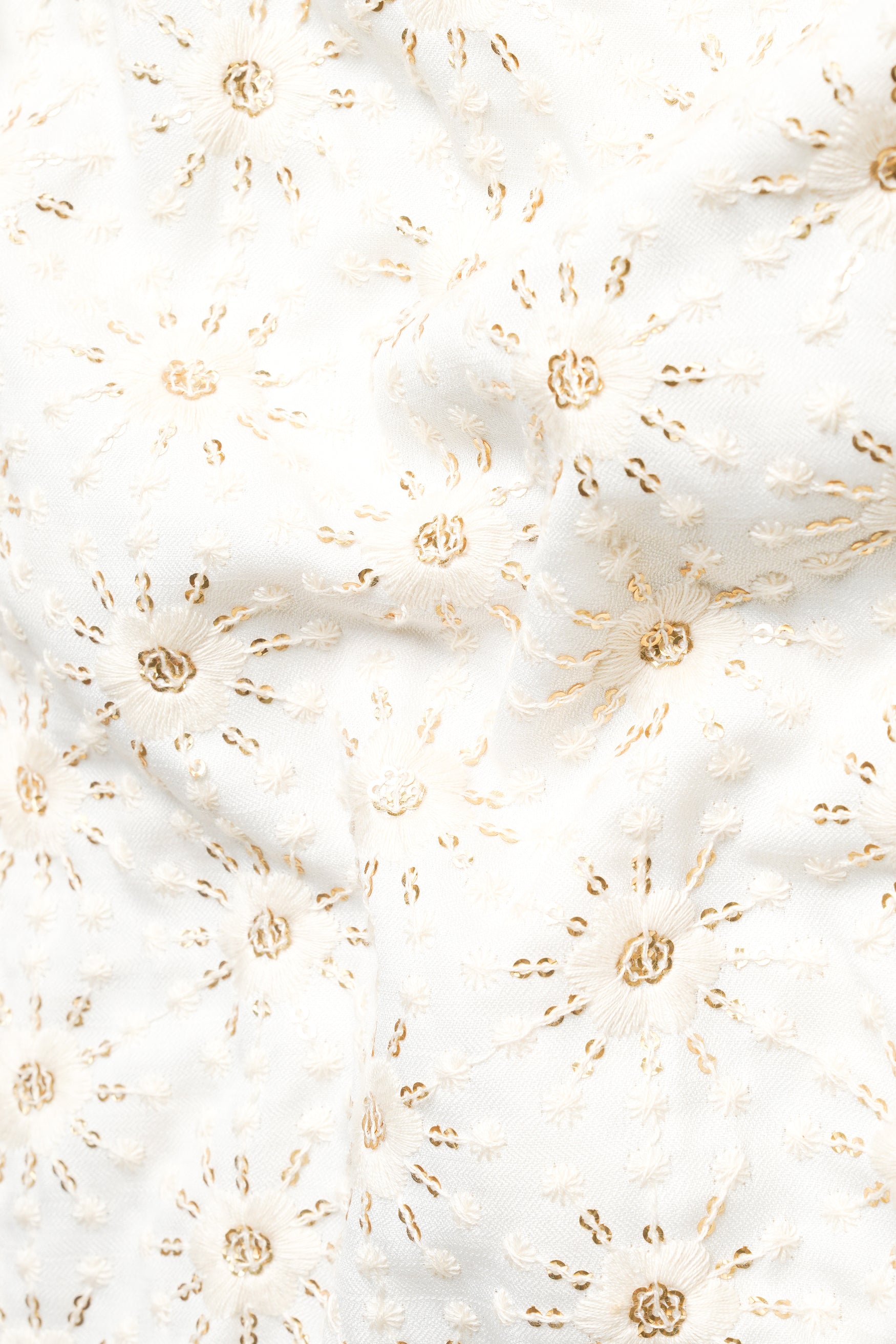 Parchment Cream Embroidered Viscose Designer Kurta Set