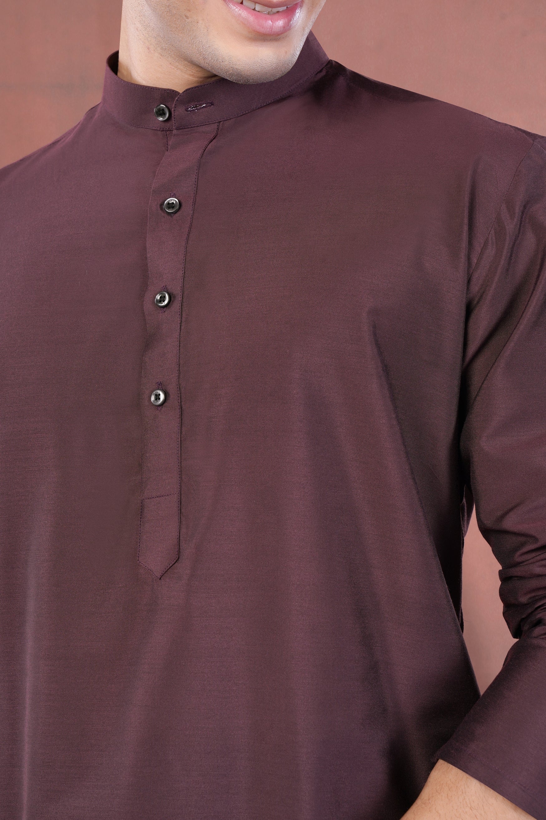 Kalamata Maroon Subtle Sheen Viscose Kurta