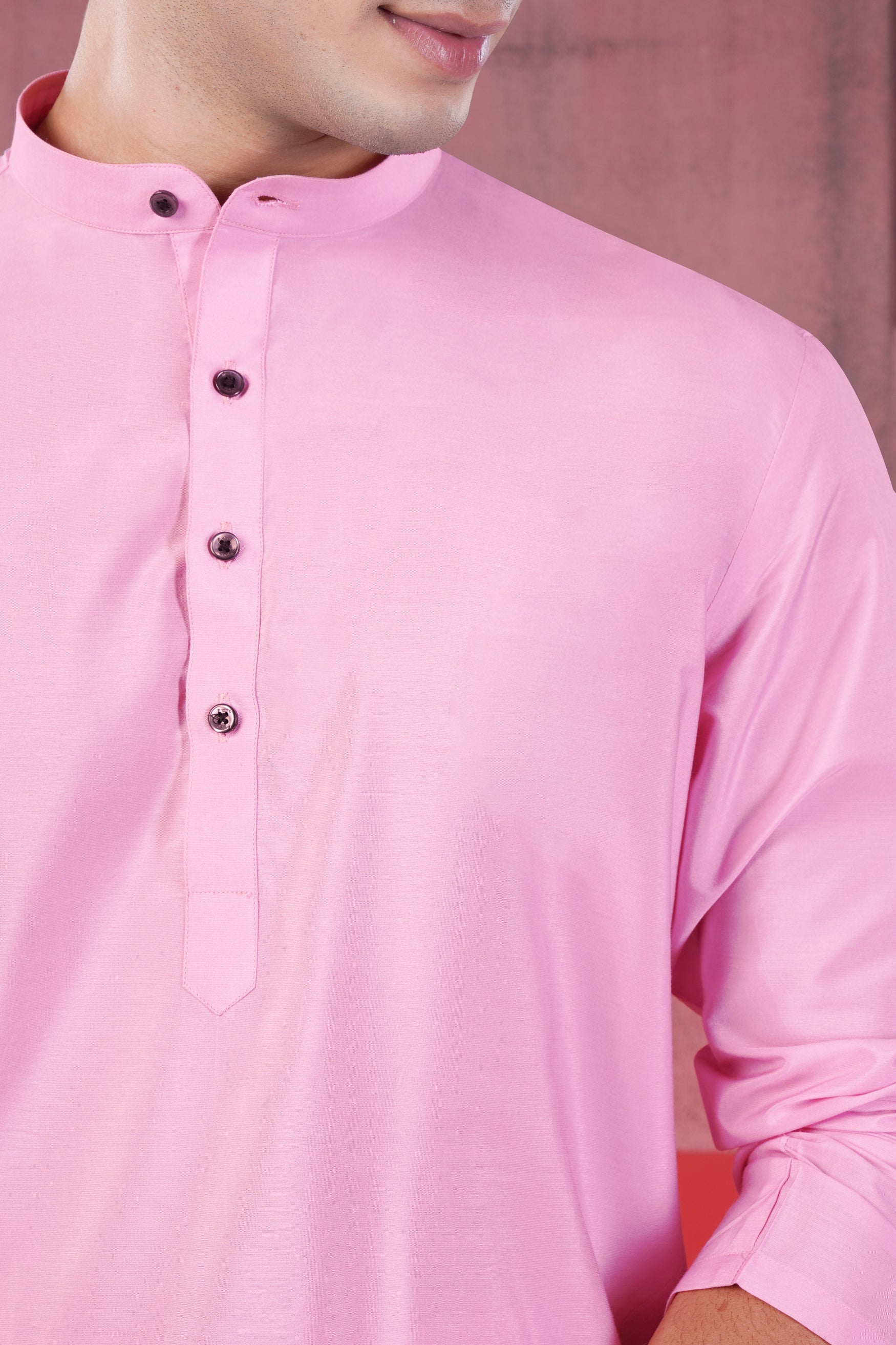 Magenta Pink Subtle Sheen Viscose Kurta Set