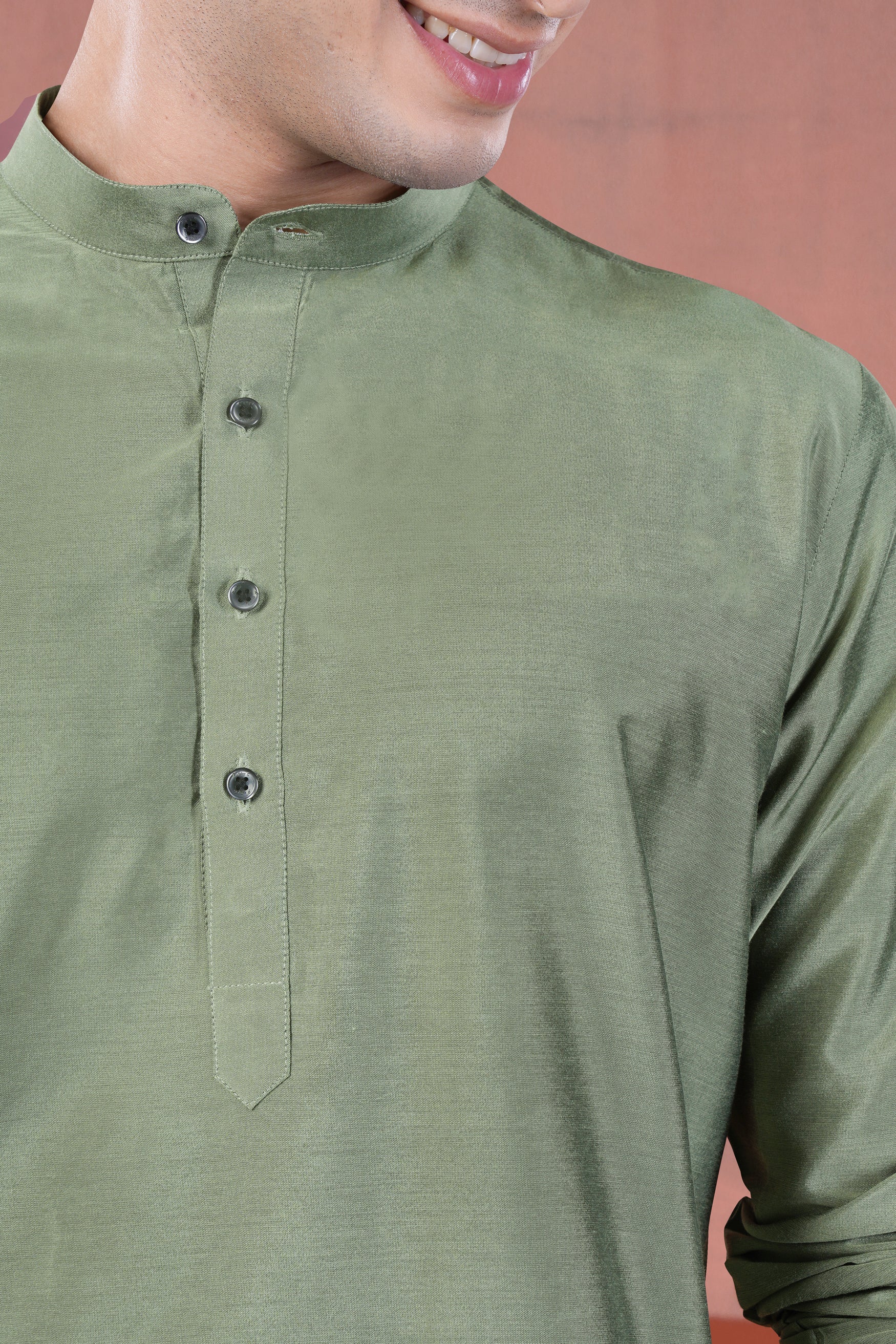 Olive Green Subtle Sheen Viscose Kurta Set KT286-BLK-38, KT286-BLK-39, KT286-BLK-40, KT286-BLK-42, KT286-BLK-44, KT286-BLK-46, KT286-BLK-48, KT286-BLK-50, KT286-BLK-52