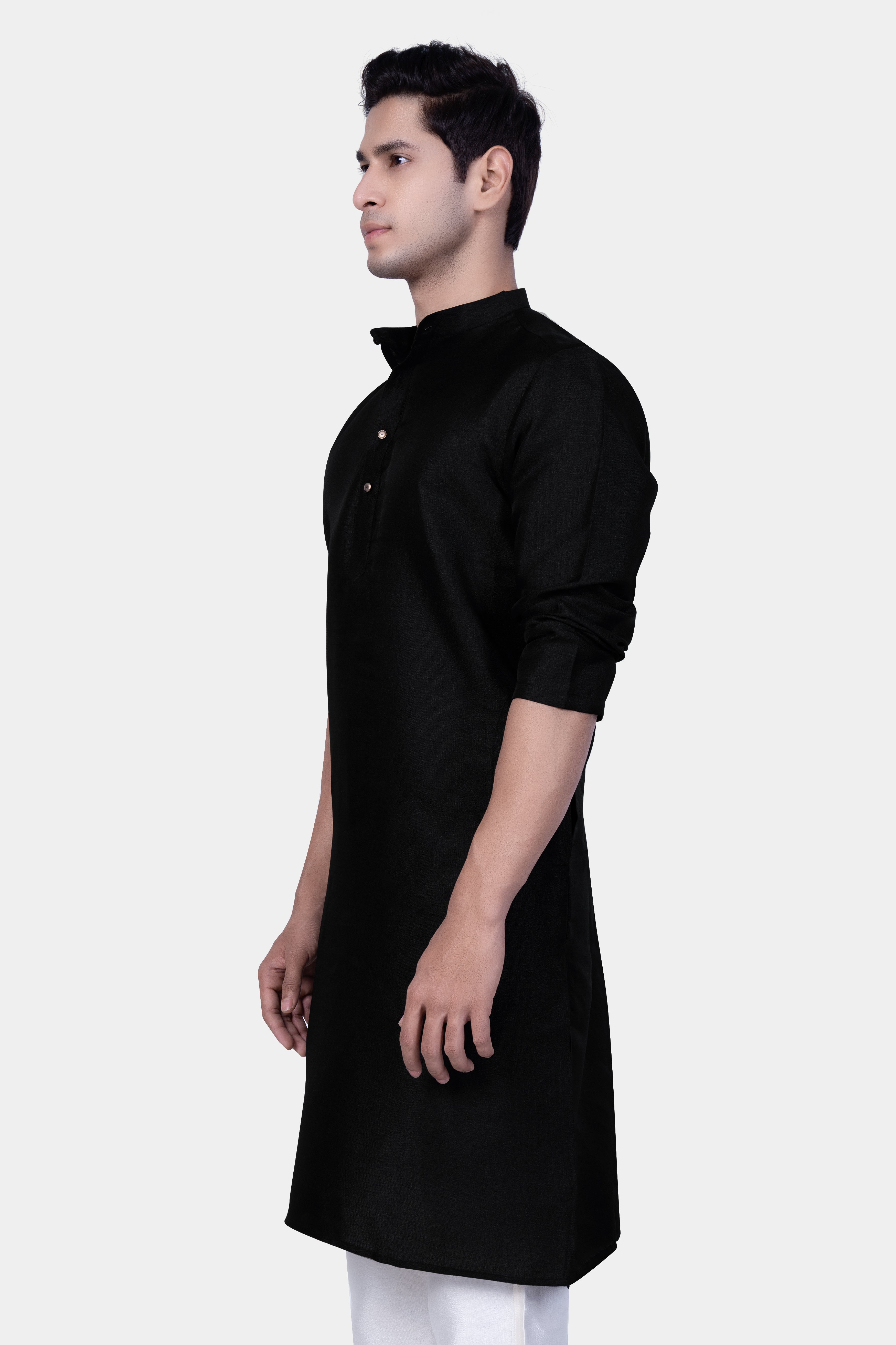 Jade Black Viscose Kurta Set