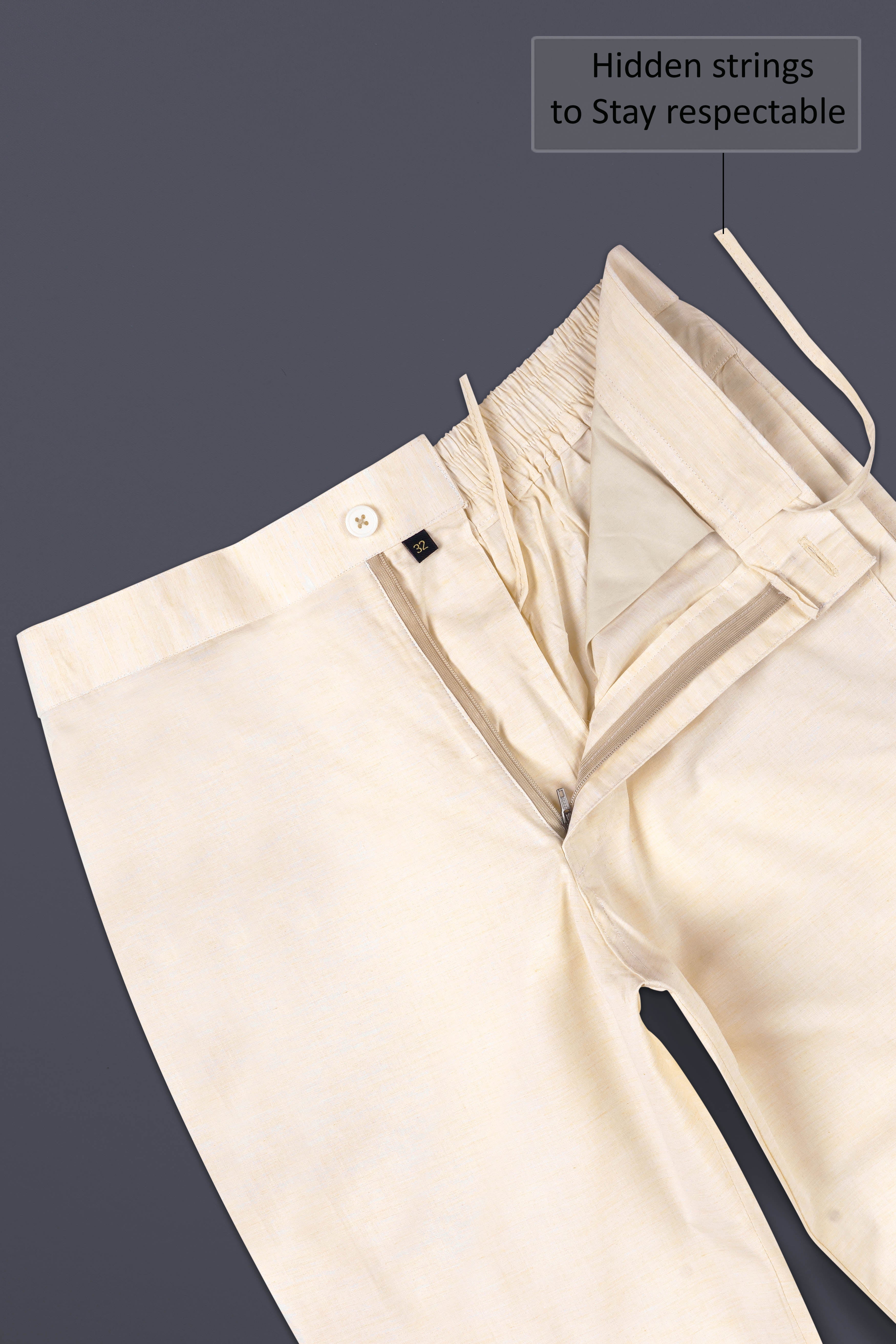 Karry Cream Royal Oxford Cotton Lounge Pant