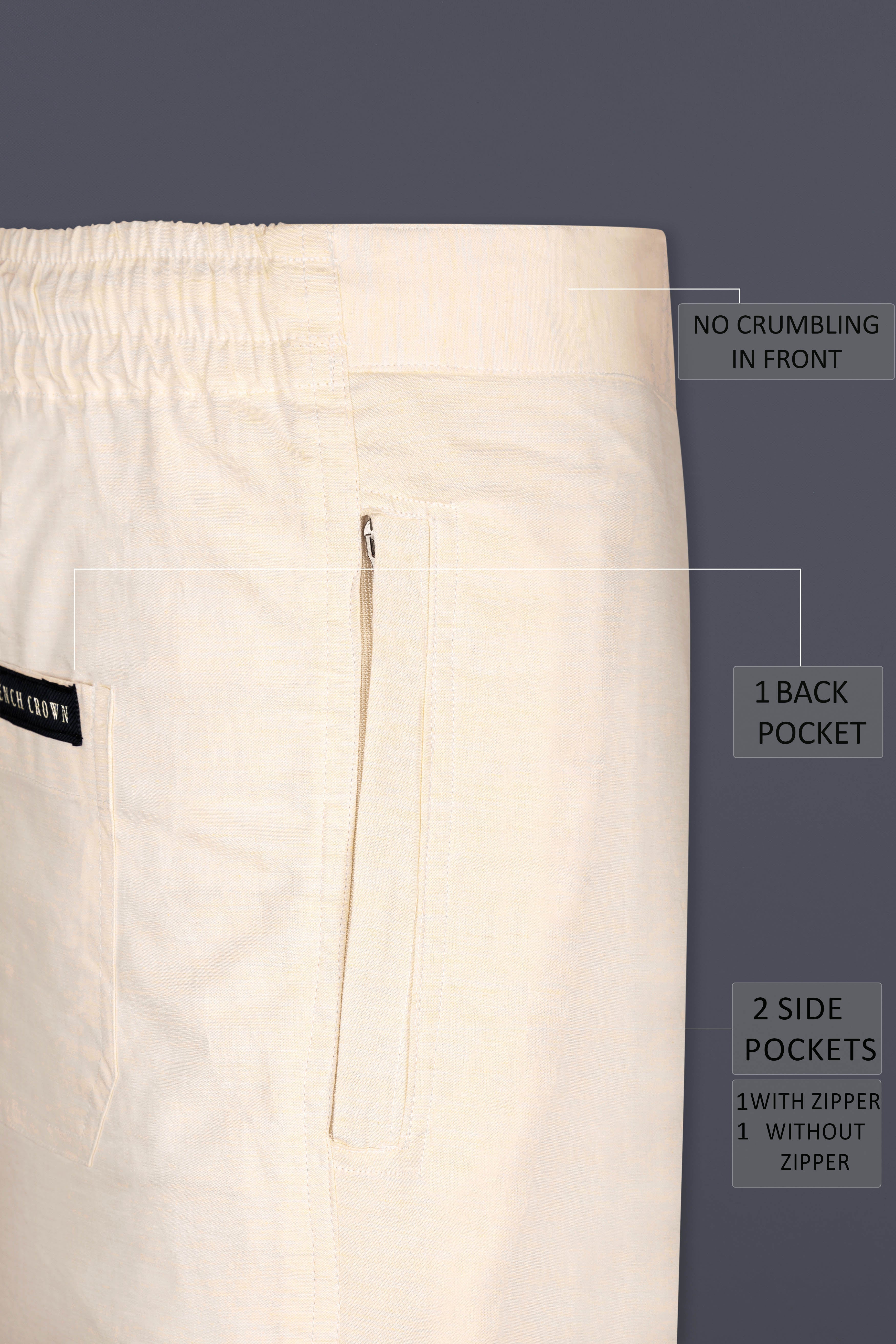 Karry Cream Royal Oxford Cotton Lounge Pant