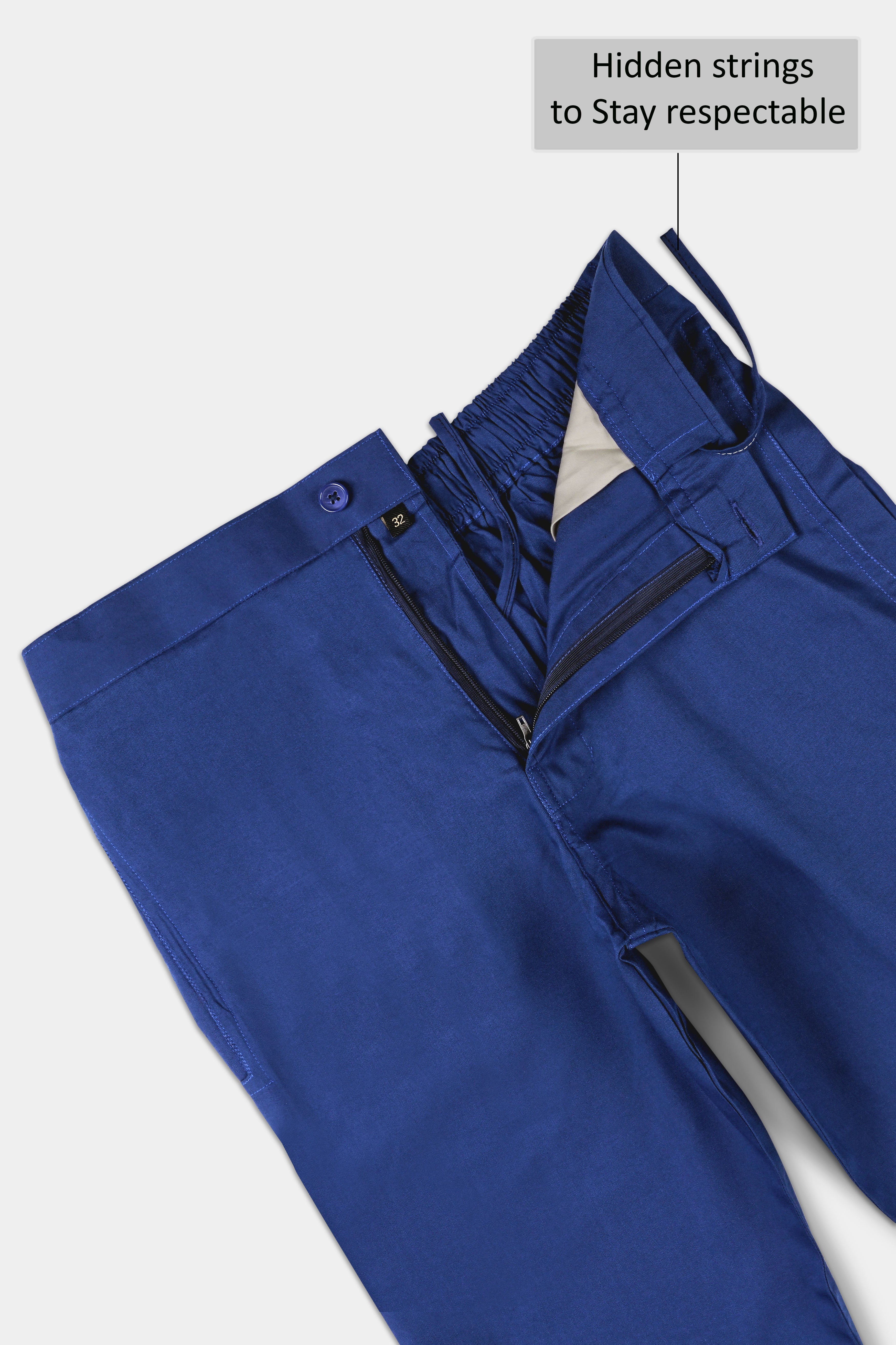 Cobalt Blue Royal Oxford Cotton Lounge Pant