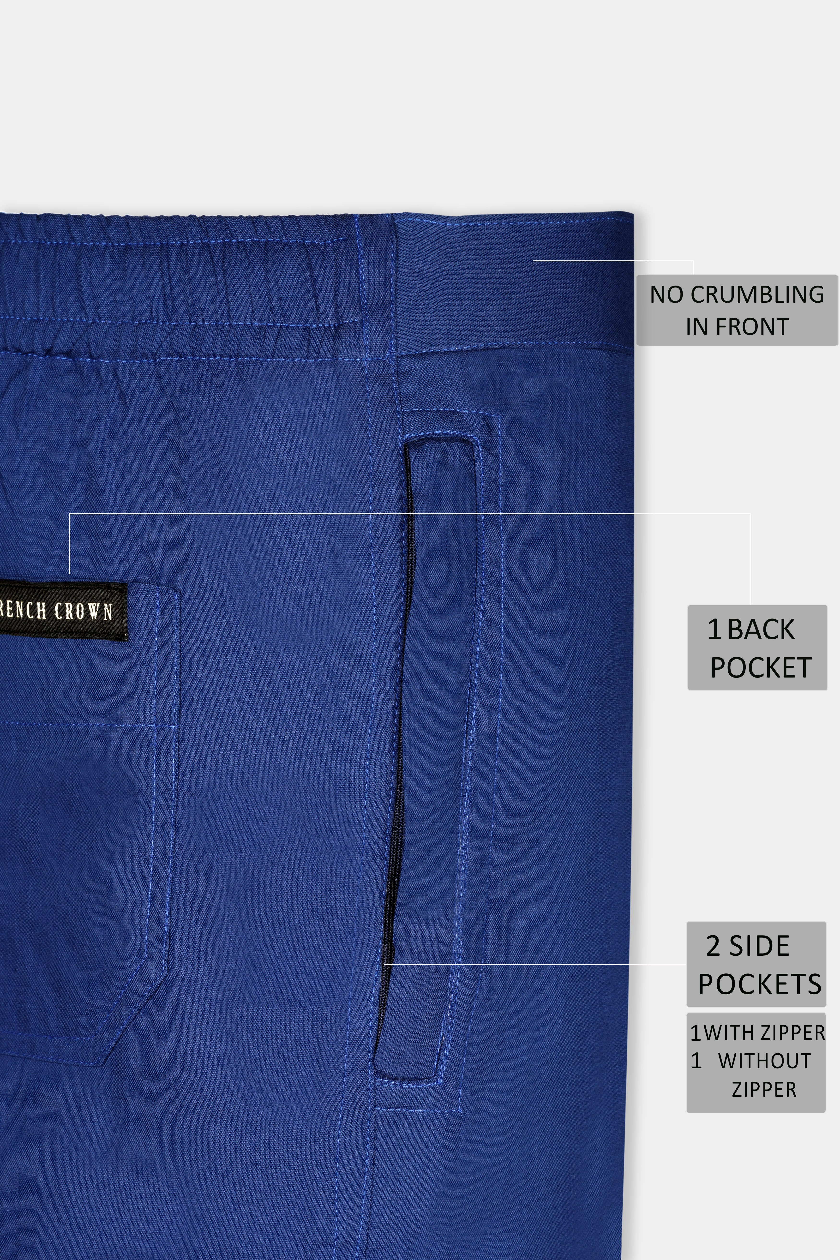 Cobalt Blue Royal Oxford Cotton Lounge Pant