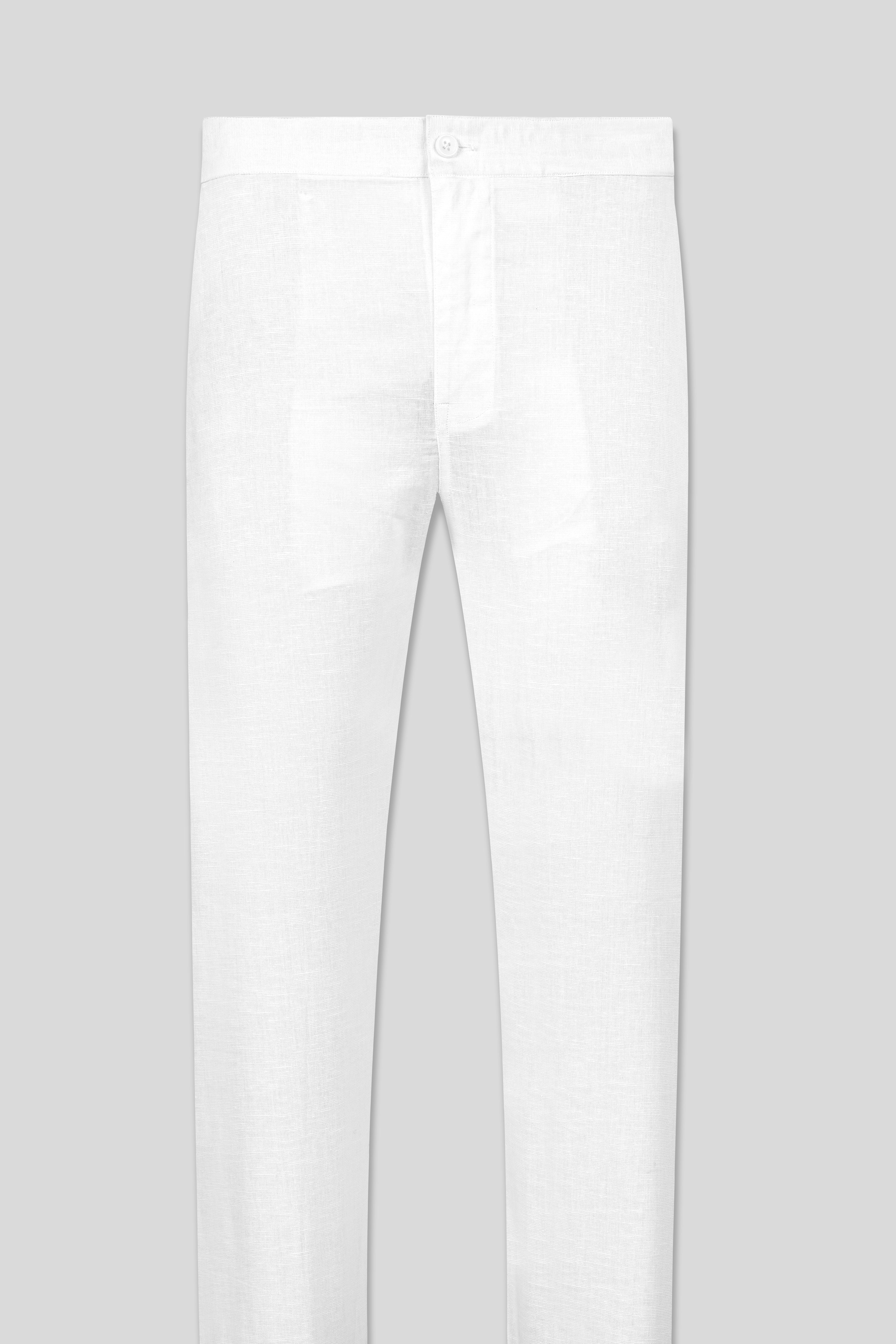 White Linen Lounge Pant