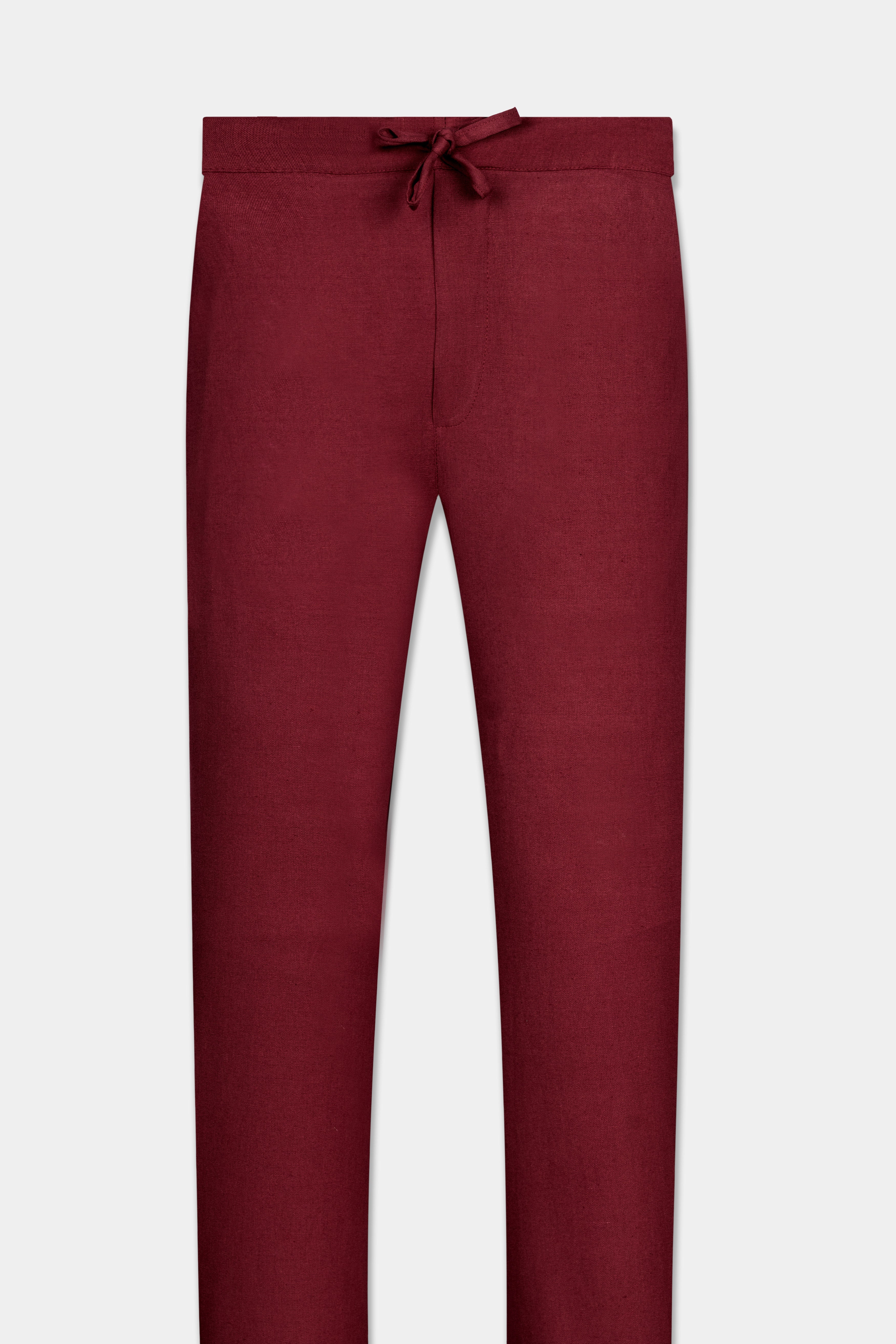 Espresso Red Luxurious Linen Lounge Pant