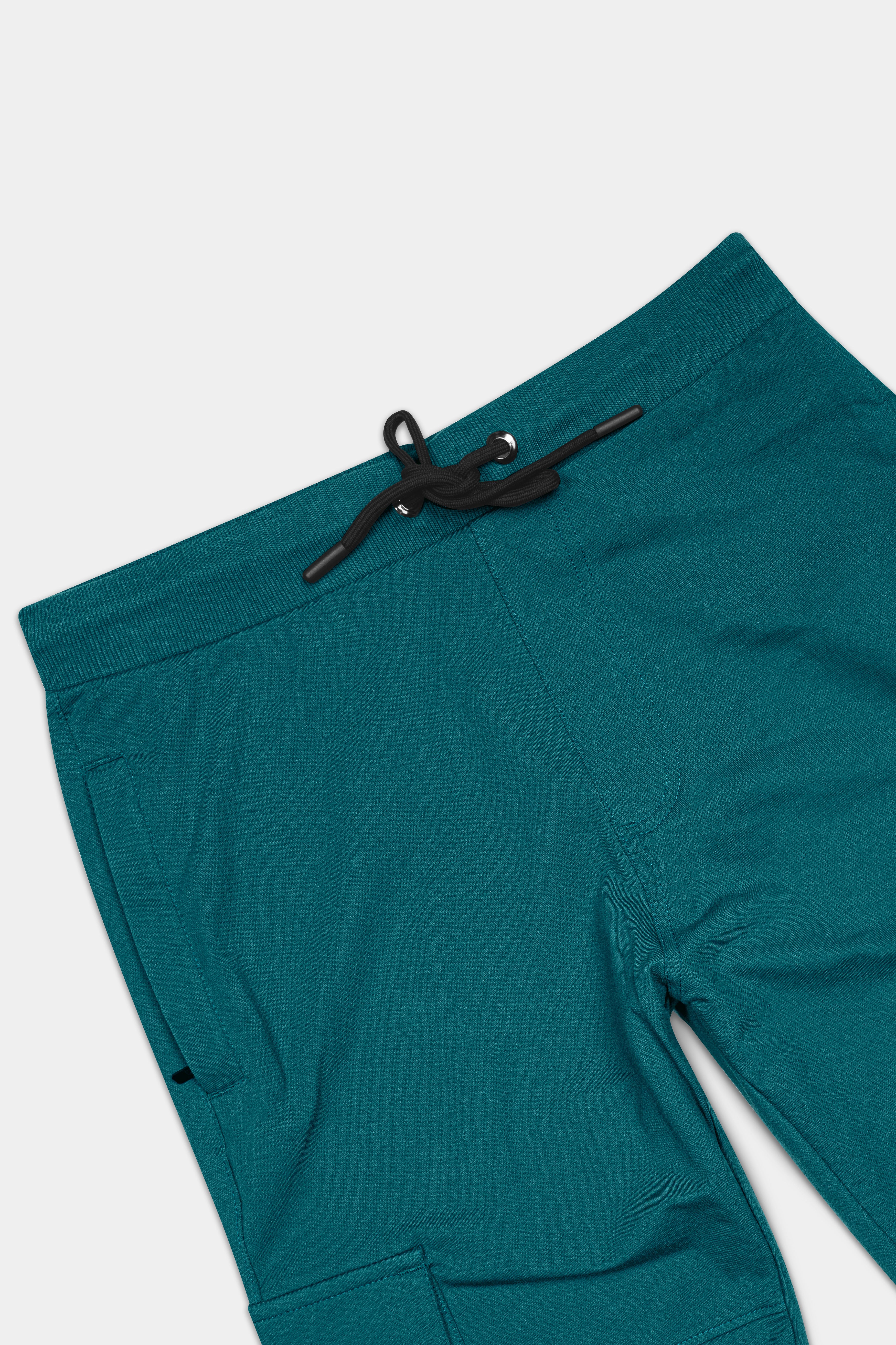 Cyprus Green Premium French Terry Cotton Cargo Joggers