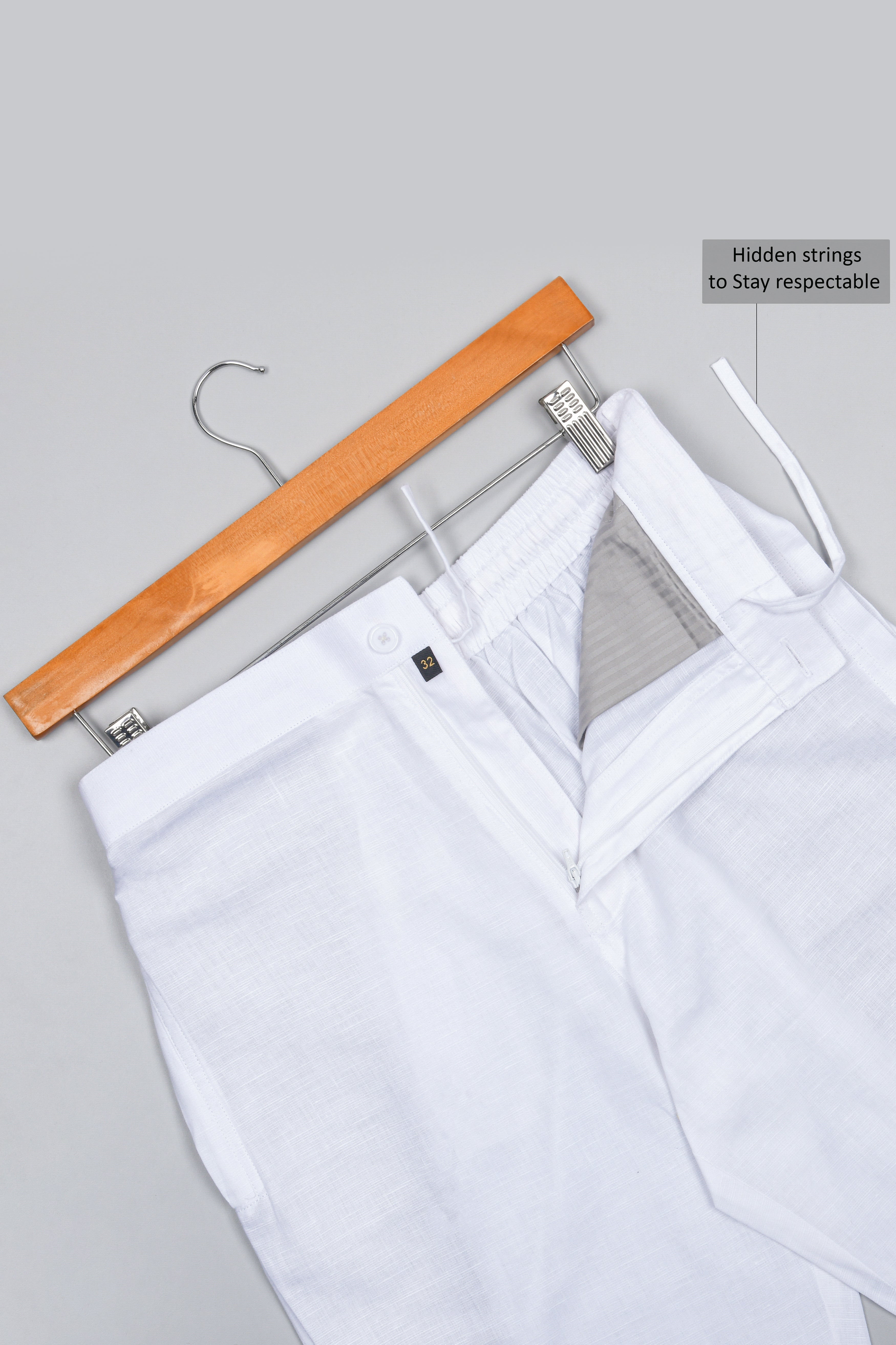 One white Cotton and One White Linen Lounge Pants