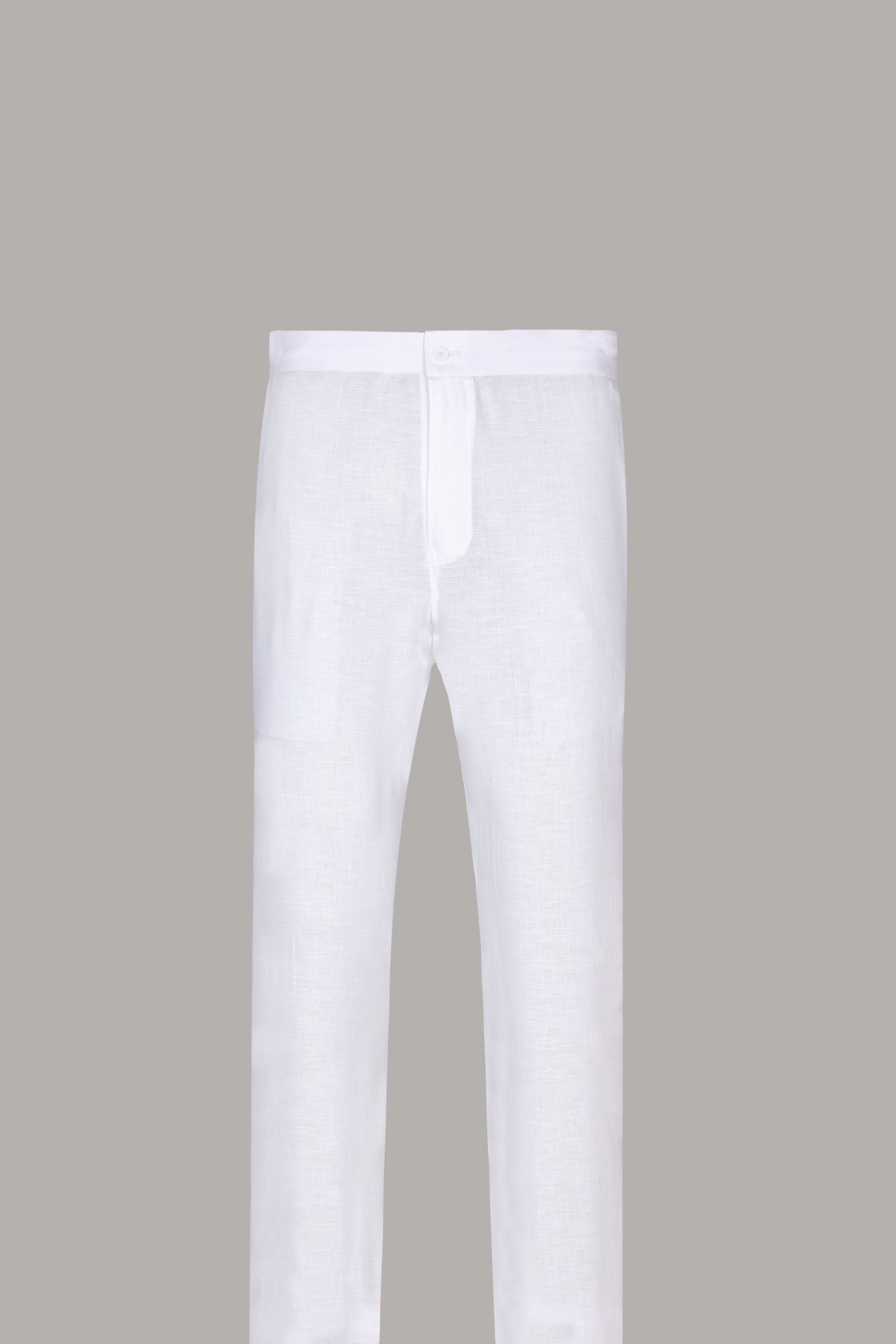 Two White Premium Linen Lounge Pants