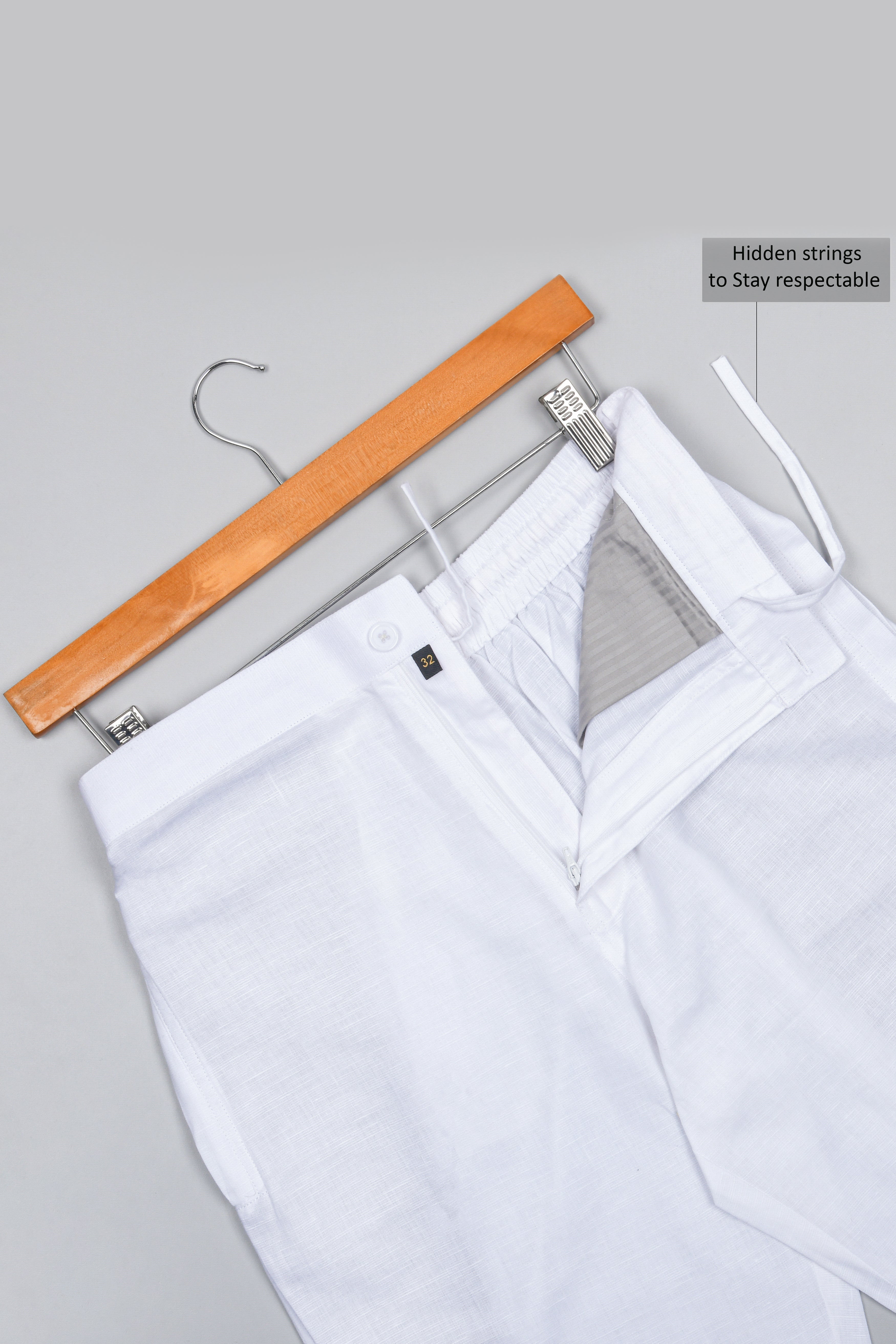 Two White Premium Linen Lounge Pants