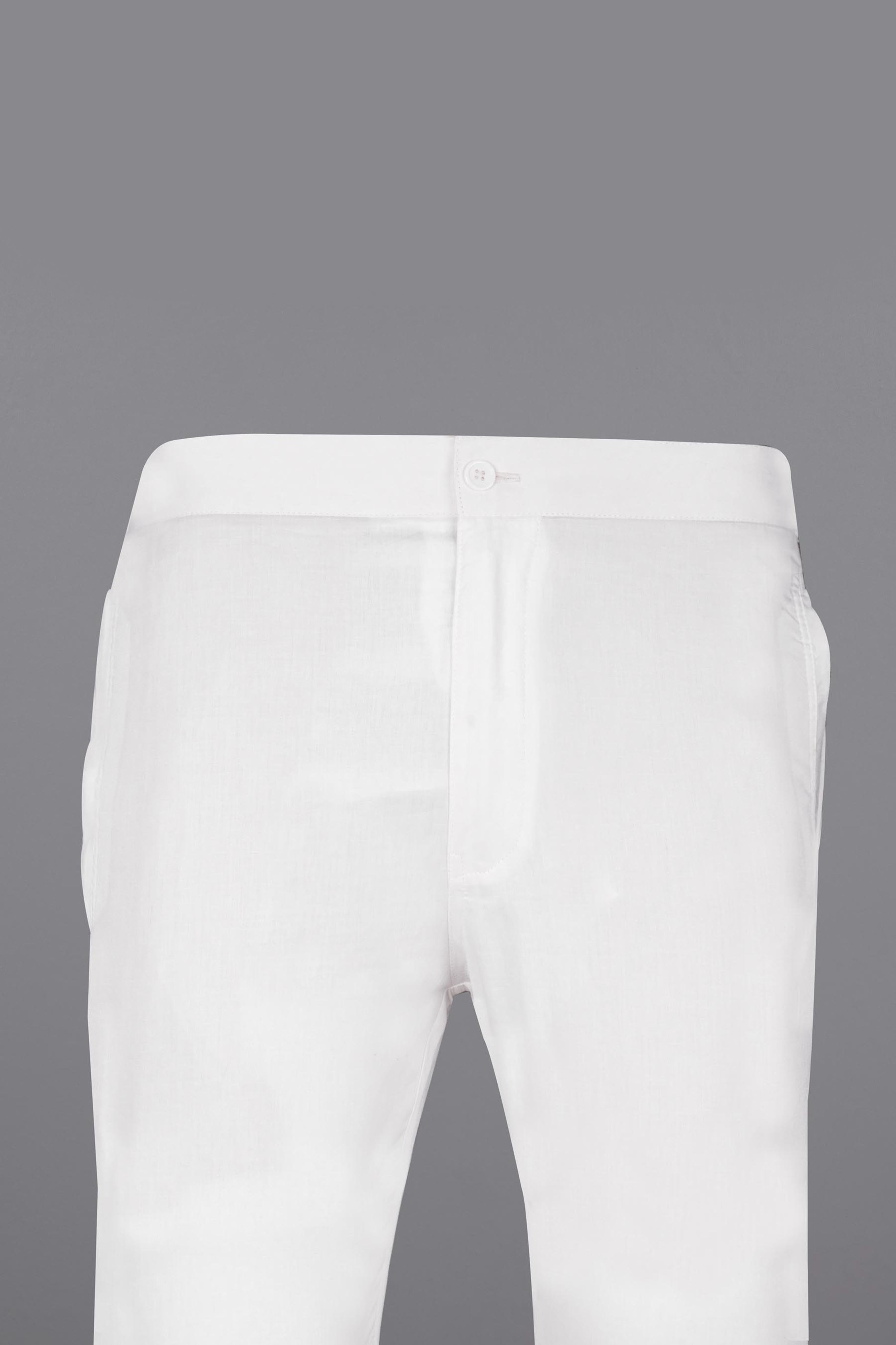 Bright White Super Soft Premium Cotton Designer Lounge Pant