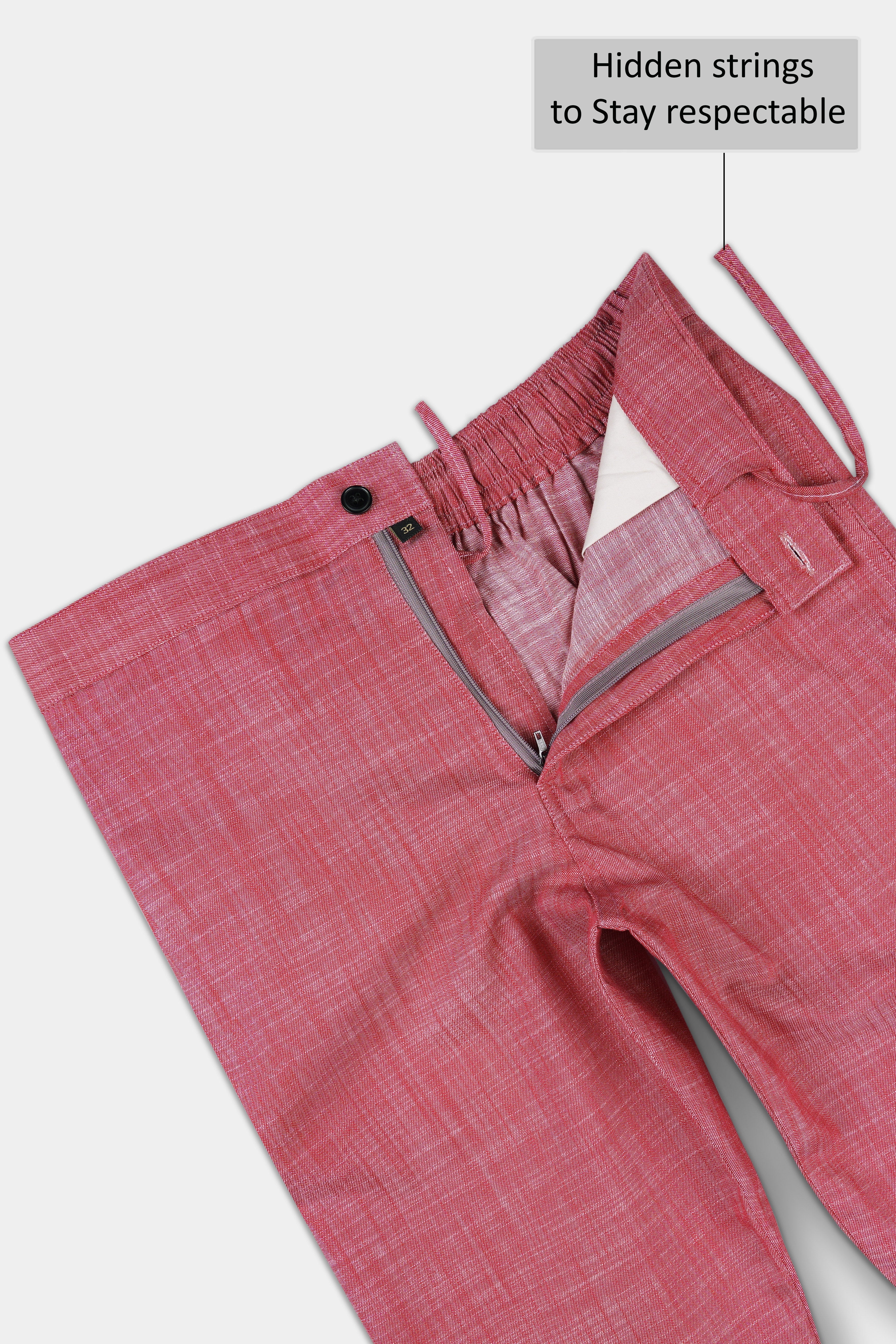 Chestnut Rose Red Chambray Premium Cotton Lounge Pant