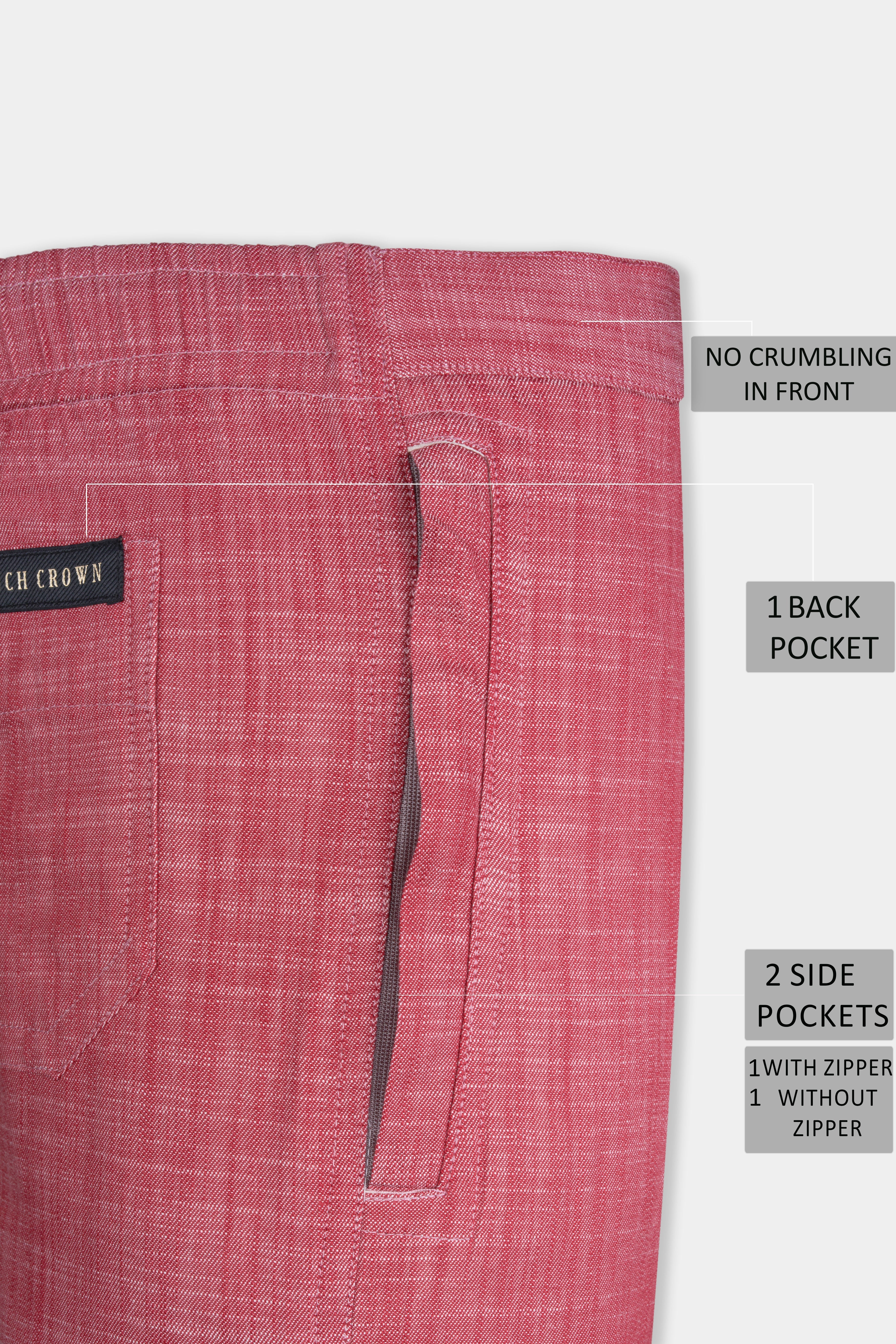 Chestnut Rose Red Chambray Premium Cotton Lounge Pant