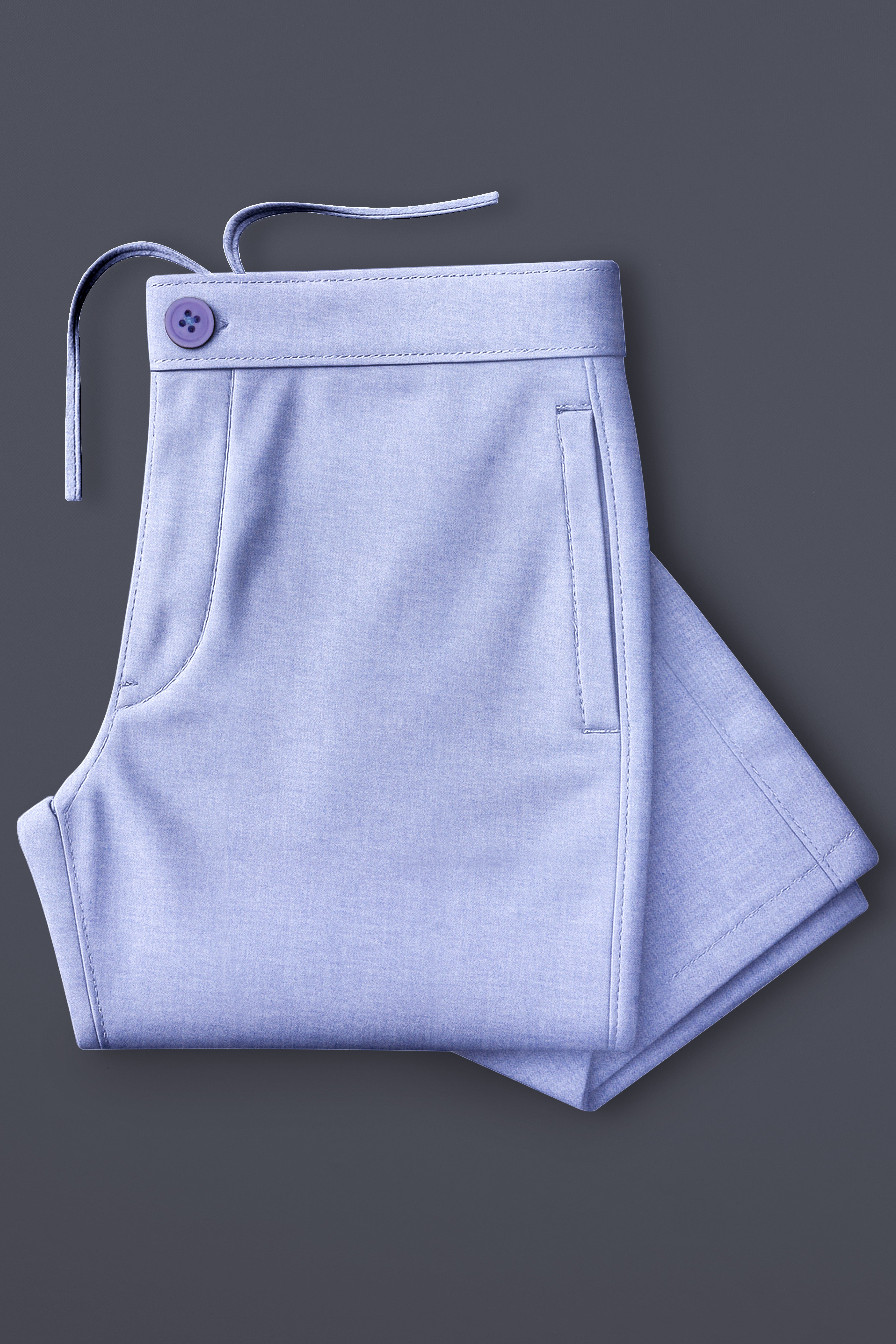 Ossira-Wistful Blue Textured Super Soft Royal Oxford Premium Cotton Lounge Pant