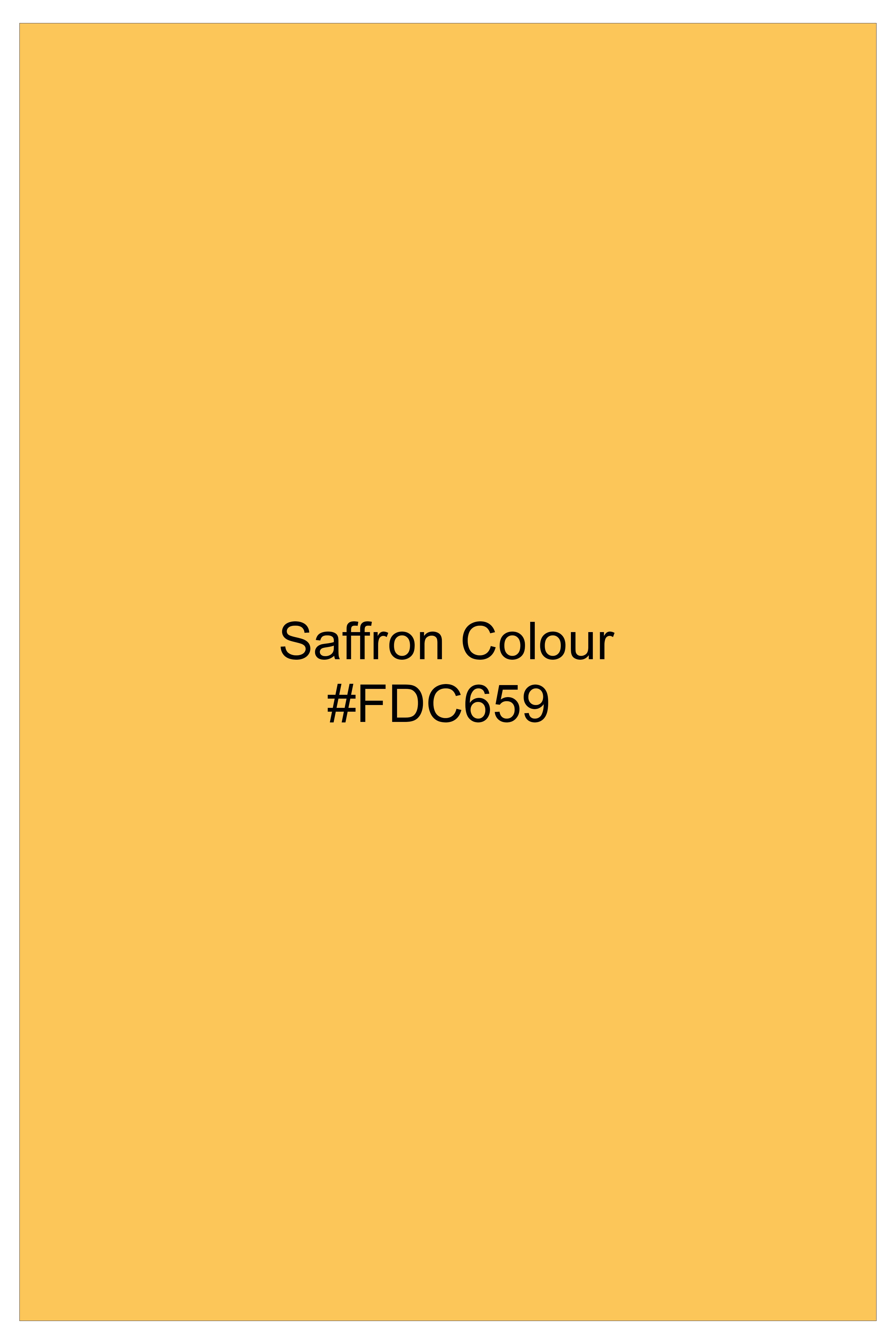 Aurelix-Saffron Yellow Printed Subtle Sheen Super Soft Premium Cotton Lounge Pant