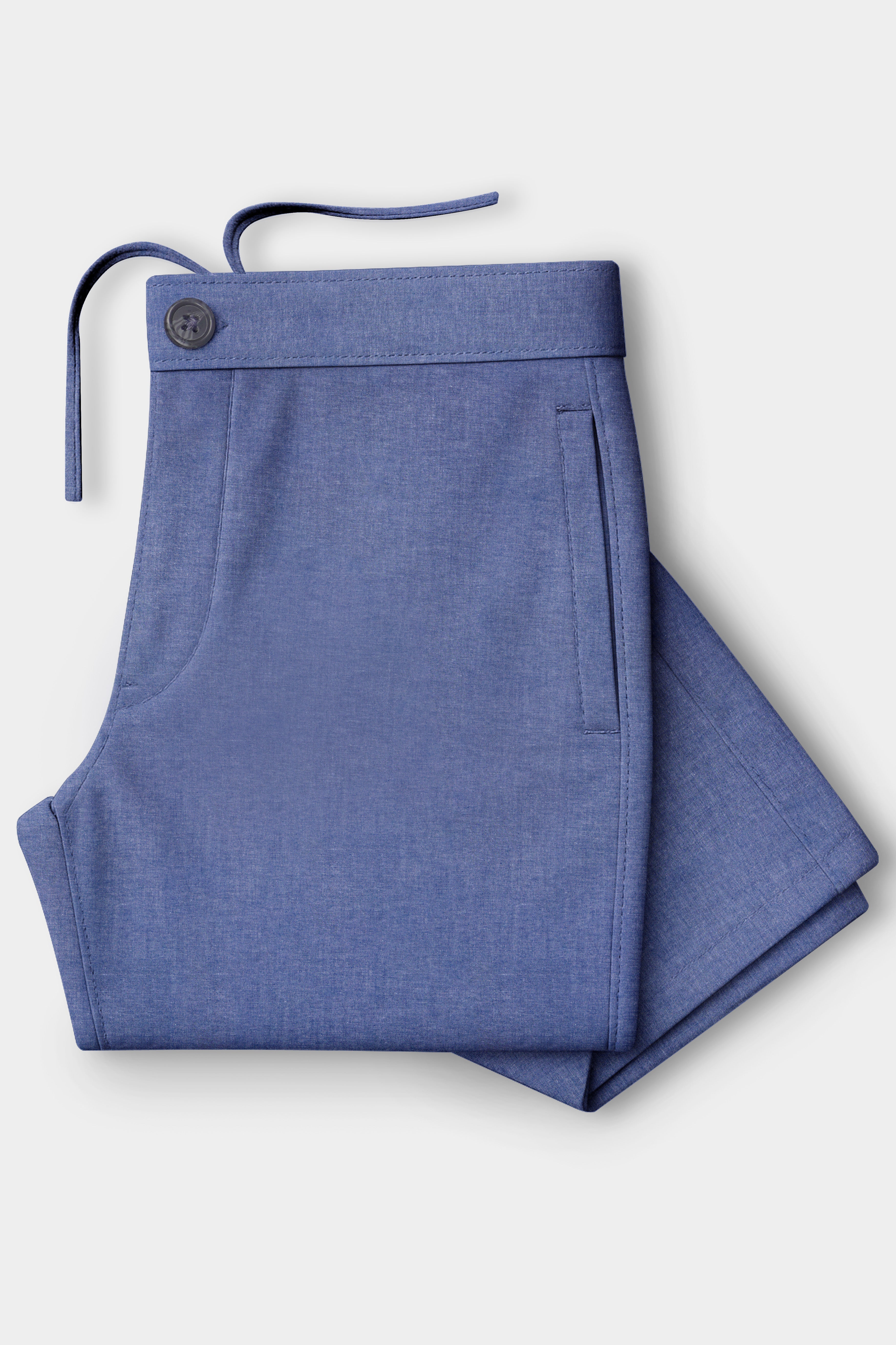 Zenyra-Waikawa Blue Super Soft Chambray Premium Cotton Lounge Pant