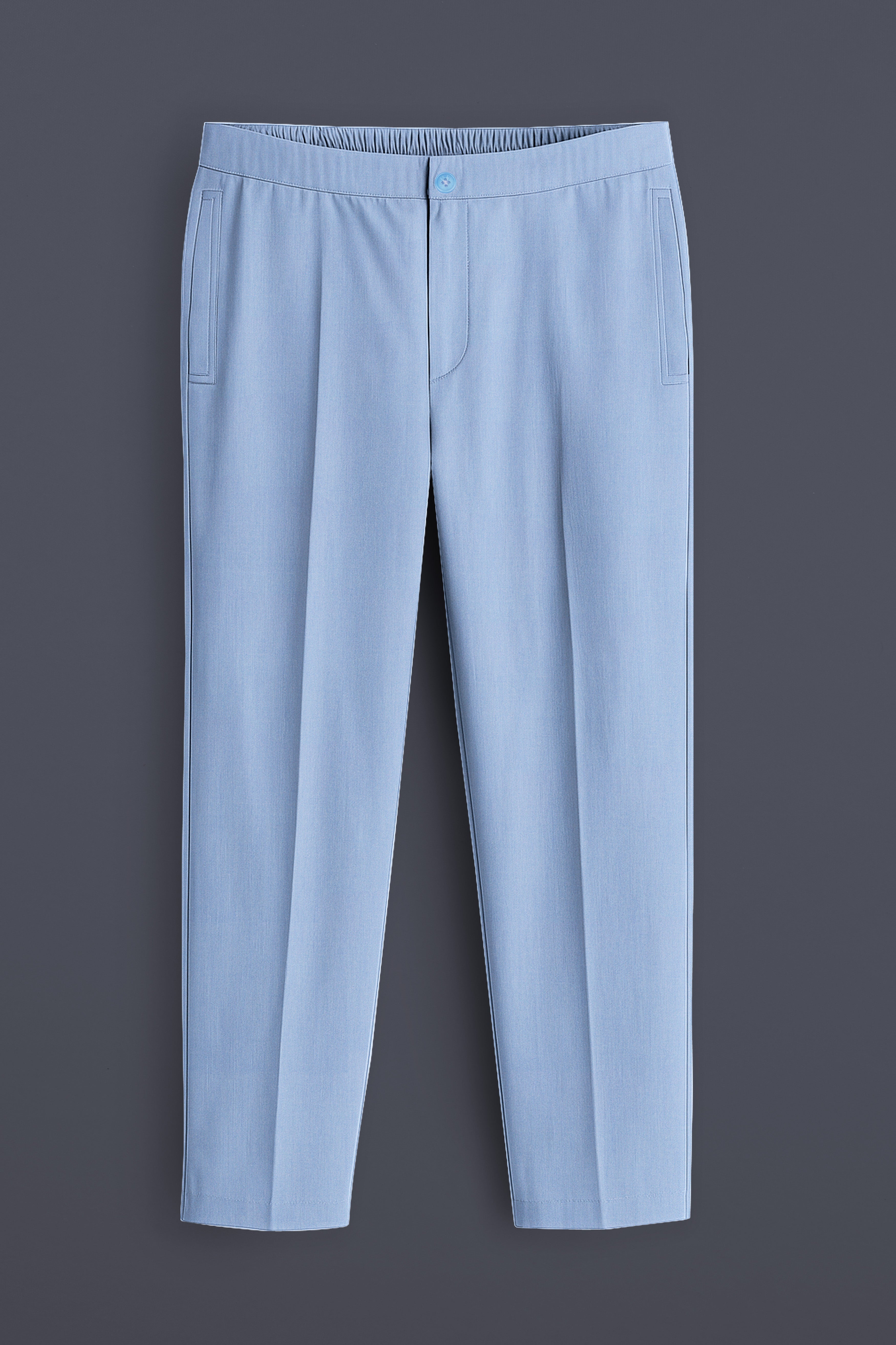 Velistra-Tealish Blue Textured Oxford Super Soft Premium Cotton Lounge Pant