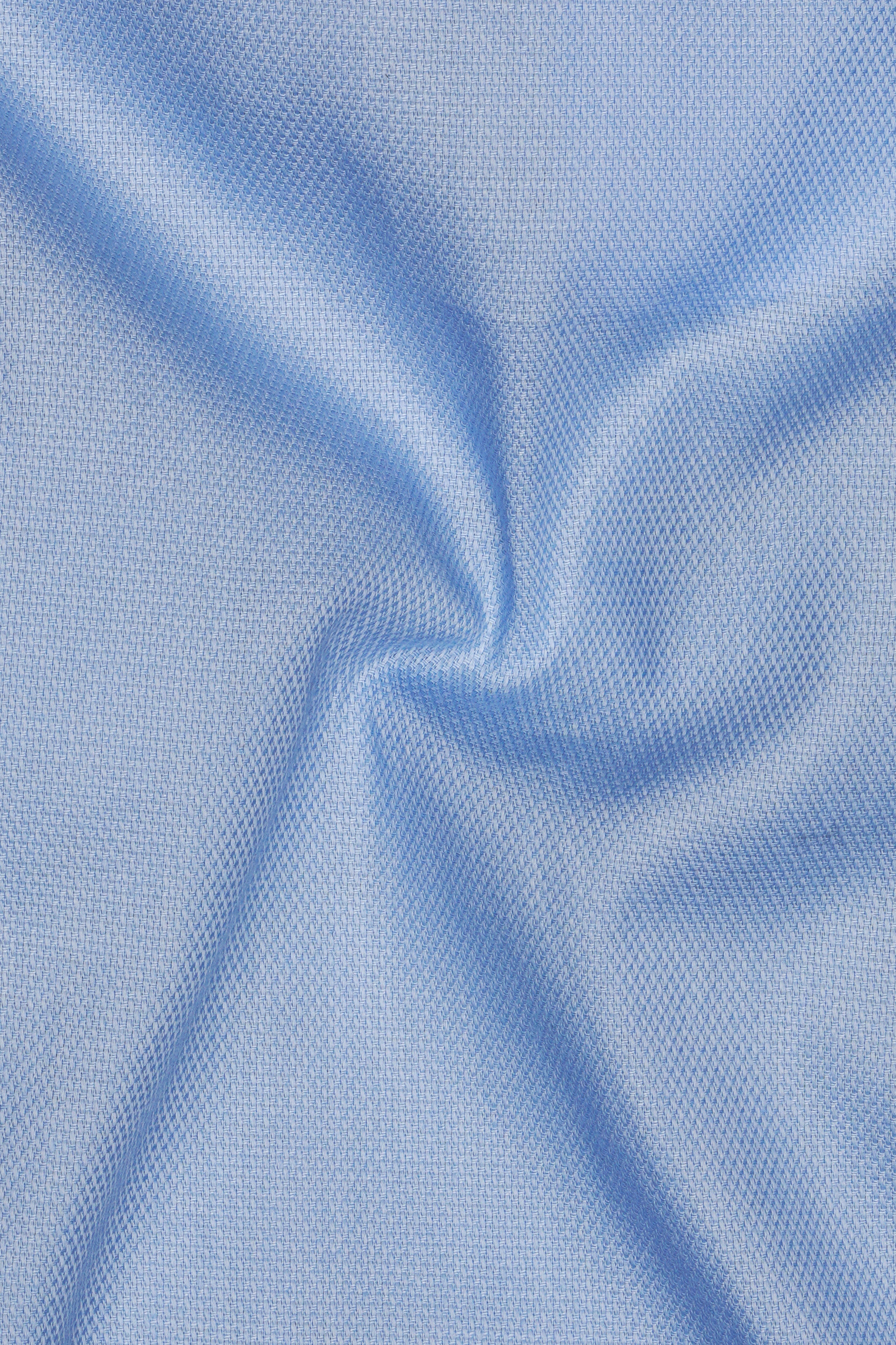 Velistra-Tealish Blue Textured Oxford Super Soft Premium Cotton Lounge Pant