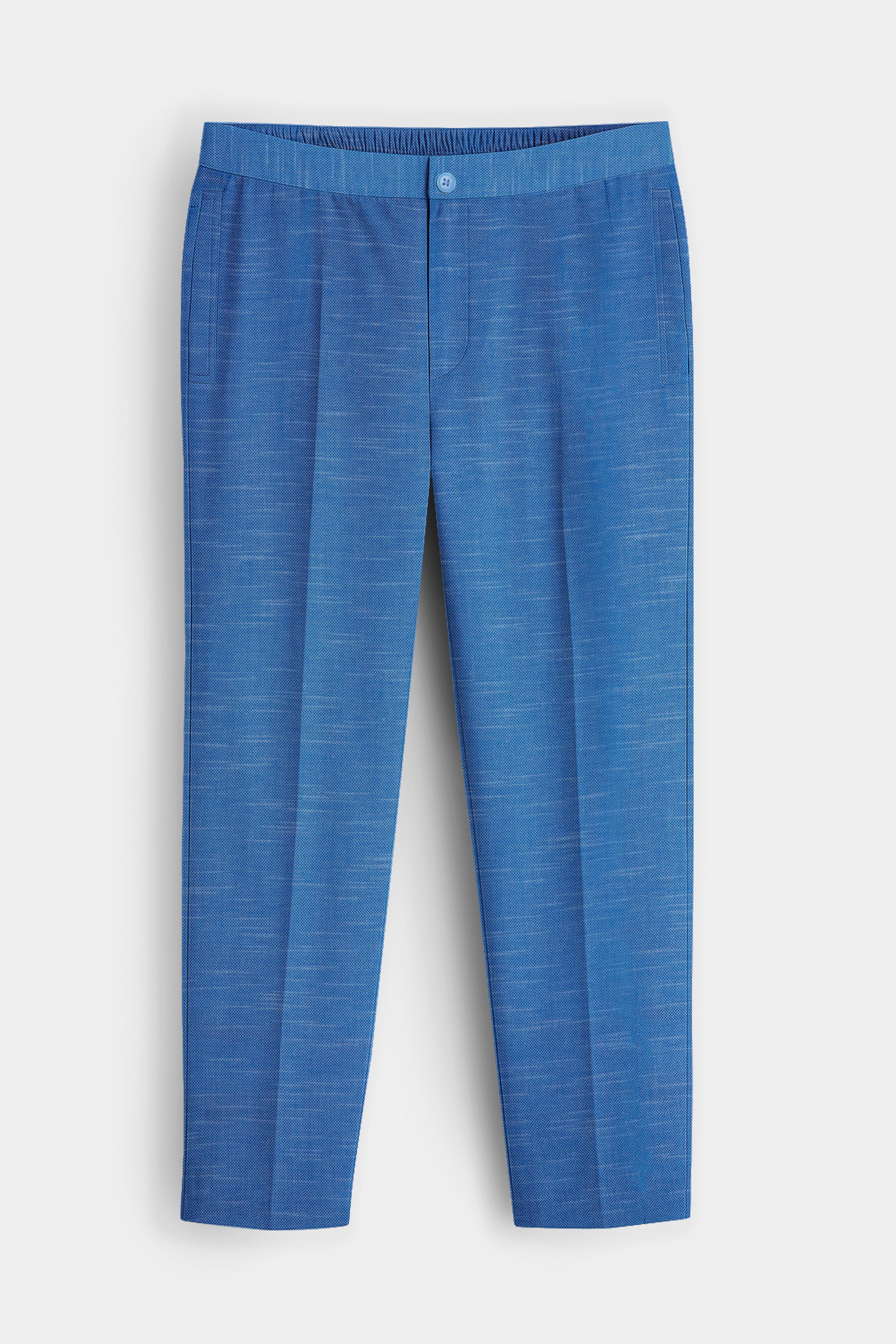 Opulen-Horizon Blue Dobby Textured Premium Cotton Lounge Pant