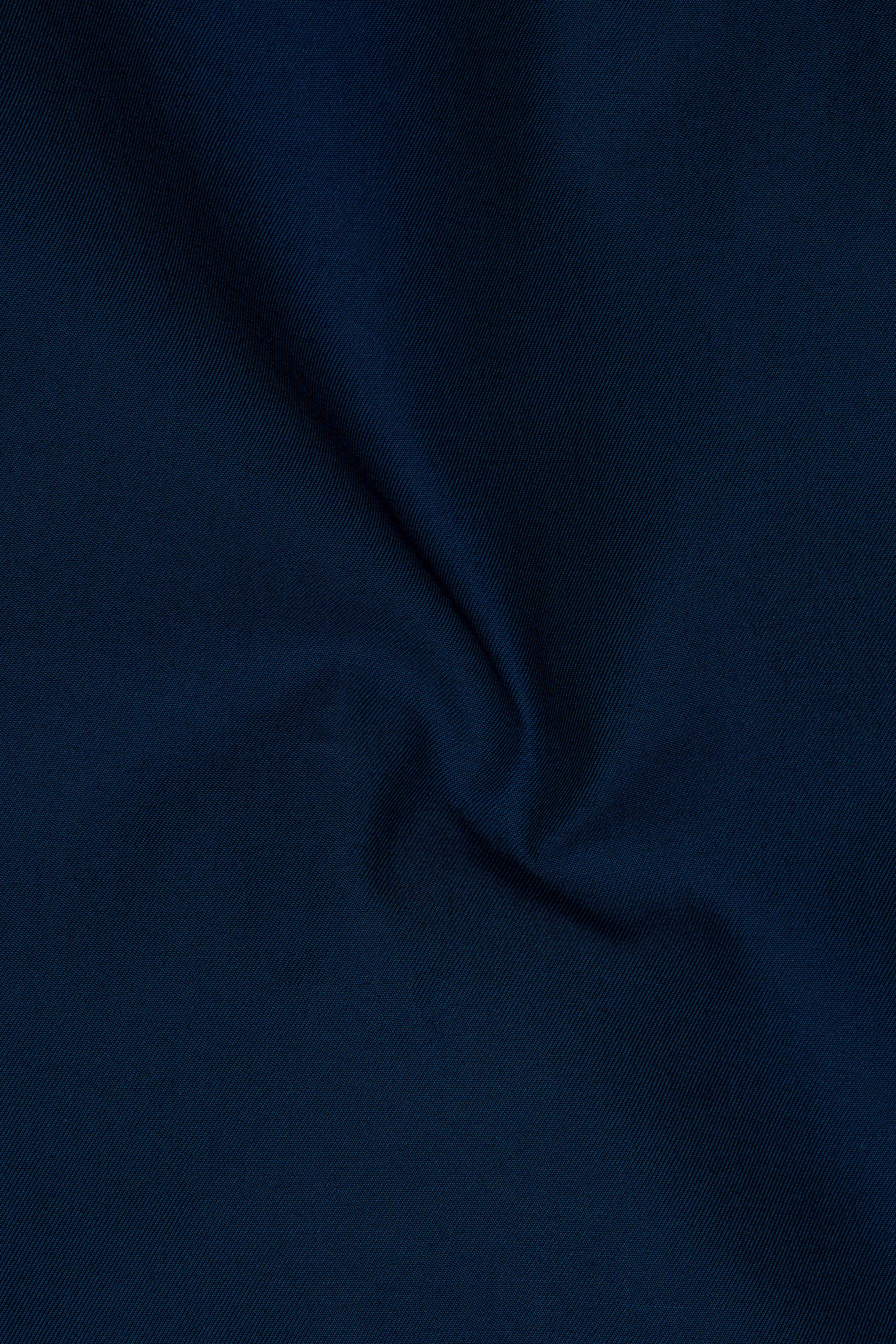 Gizora-Firefly Blue Super Soft Poplin Giza Cotton Lounge Pant