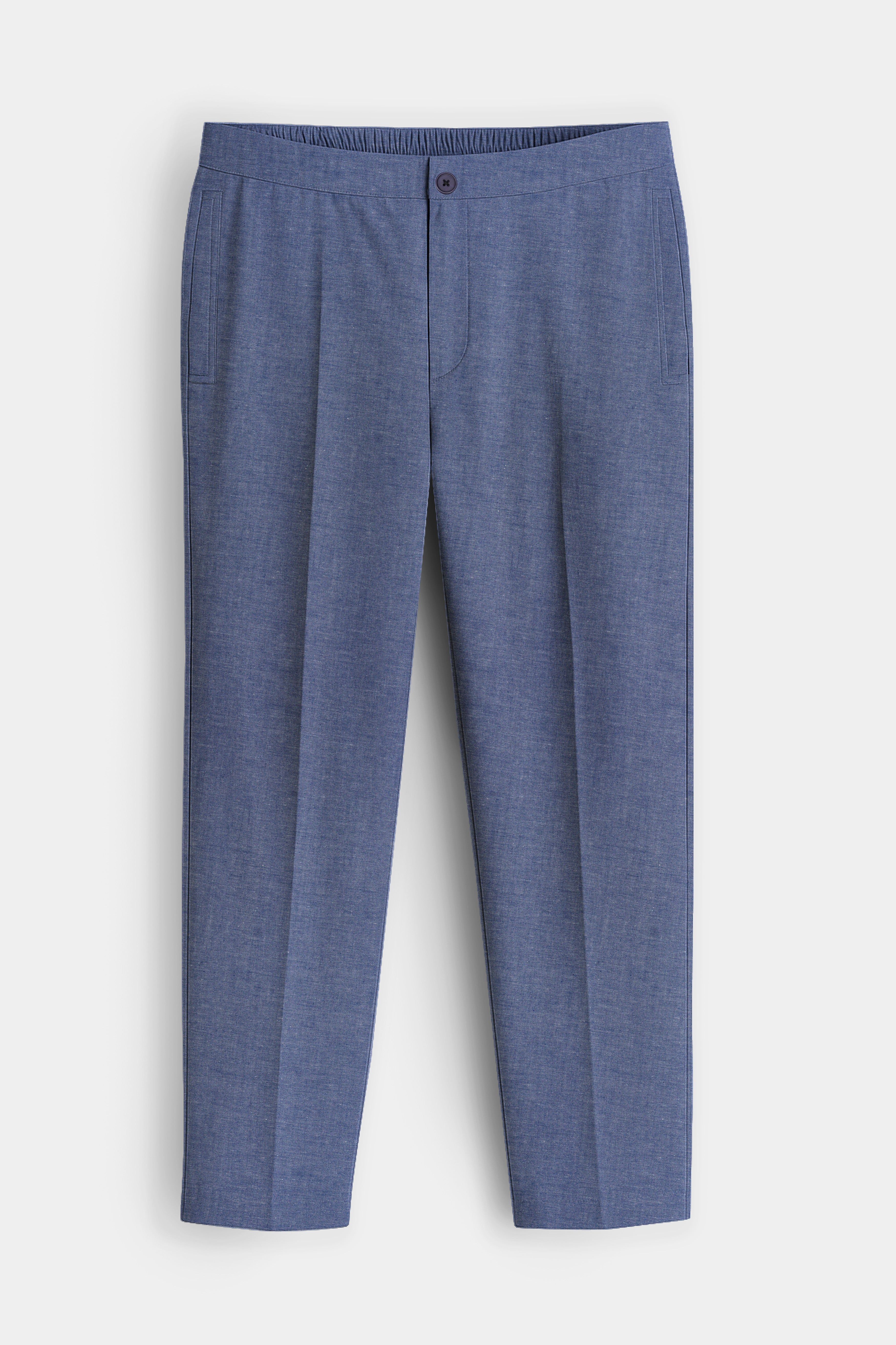 Denivell-Tuna Blue Super Soft Chambray Premium Cotton Lounge Pant