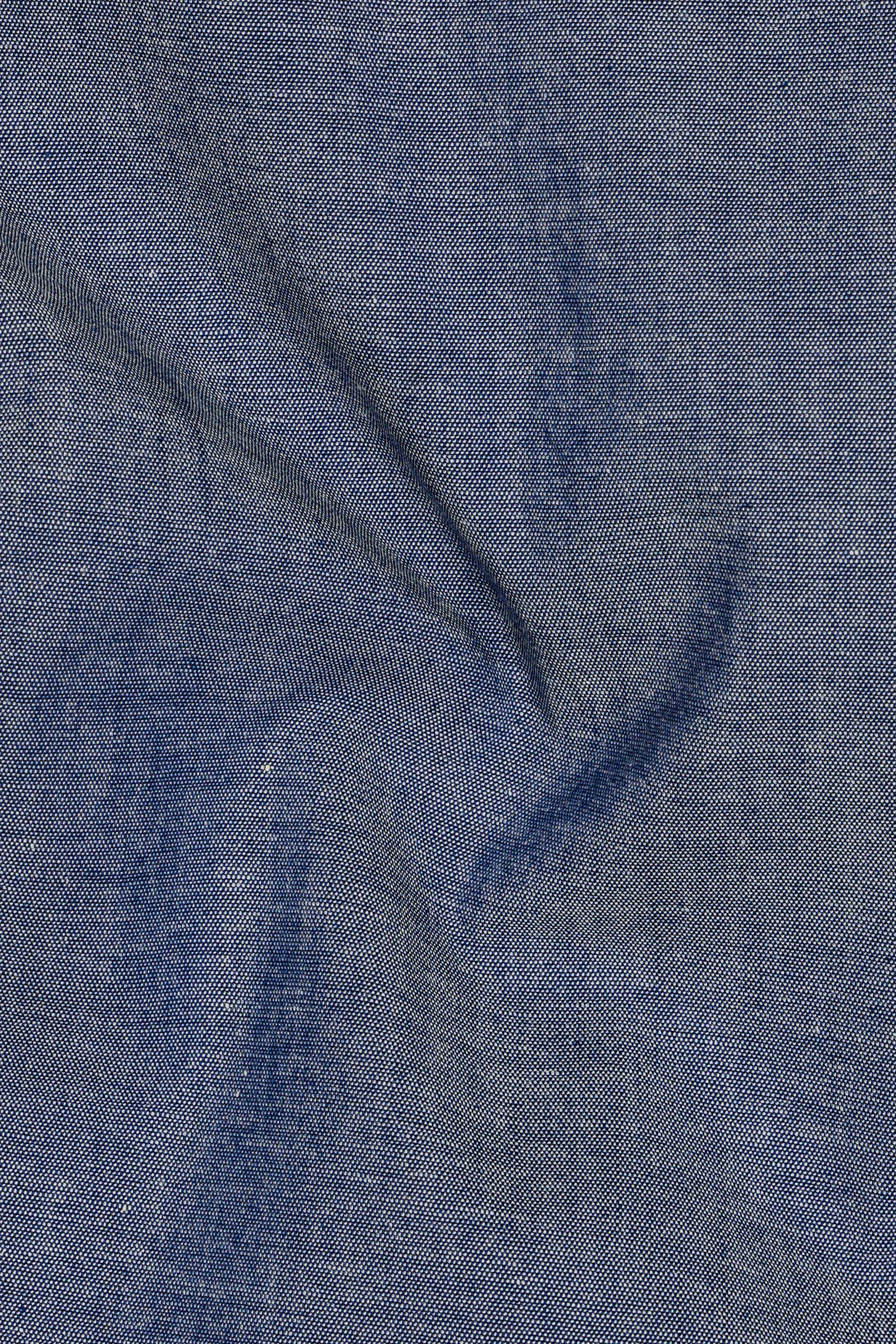 Denivell-Tuna Blue Super Soft Chambray Premium Cotton Lounge Pant