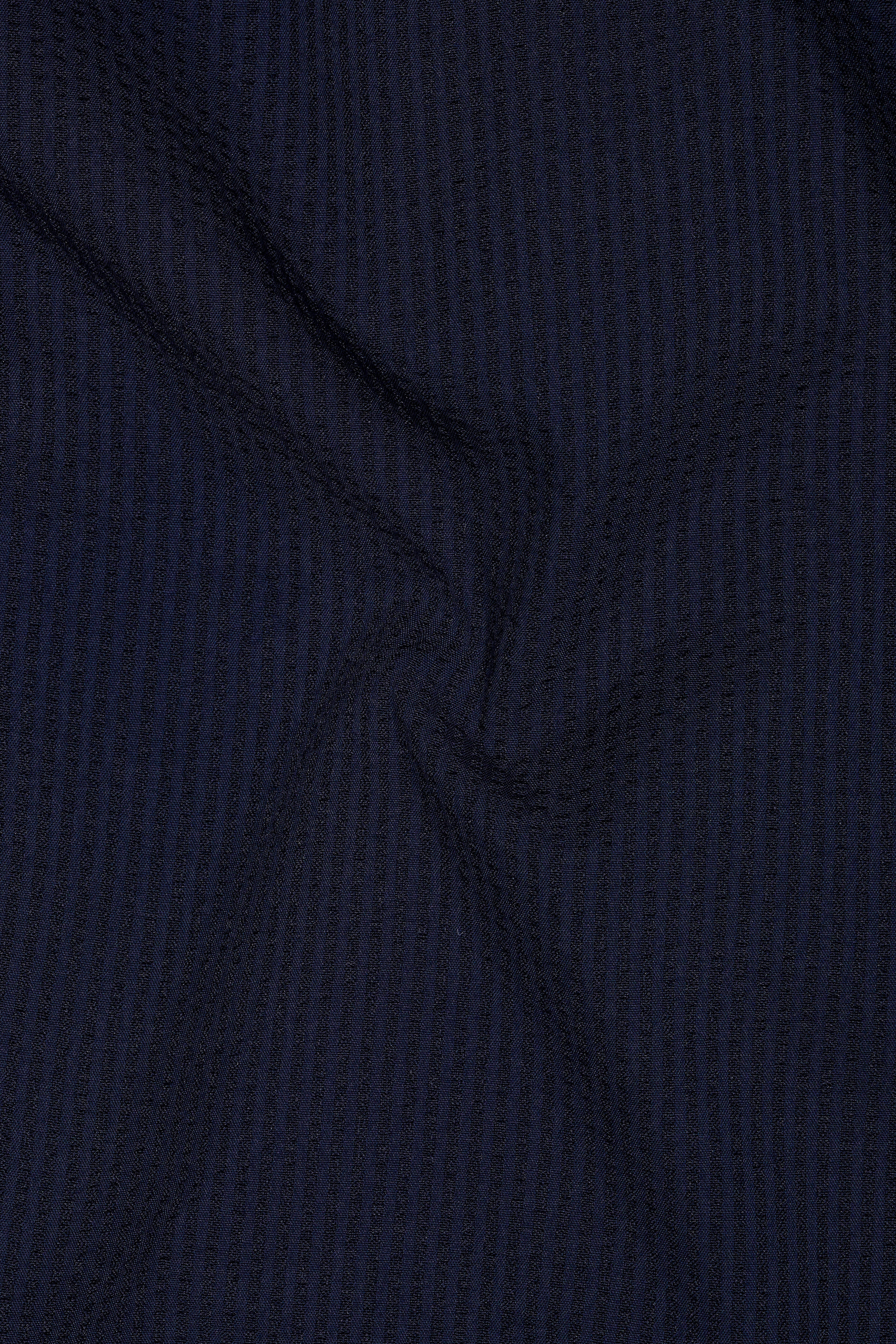 Gizora-Vulcan Blue Striped seersucker Super Soft Giza Cotton Lounge Pant
