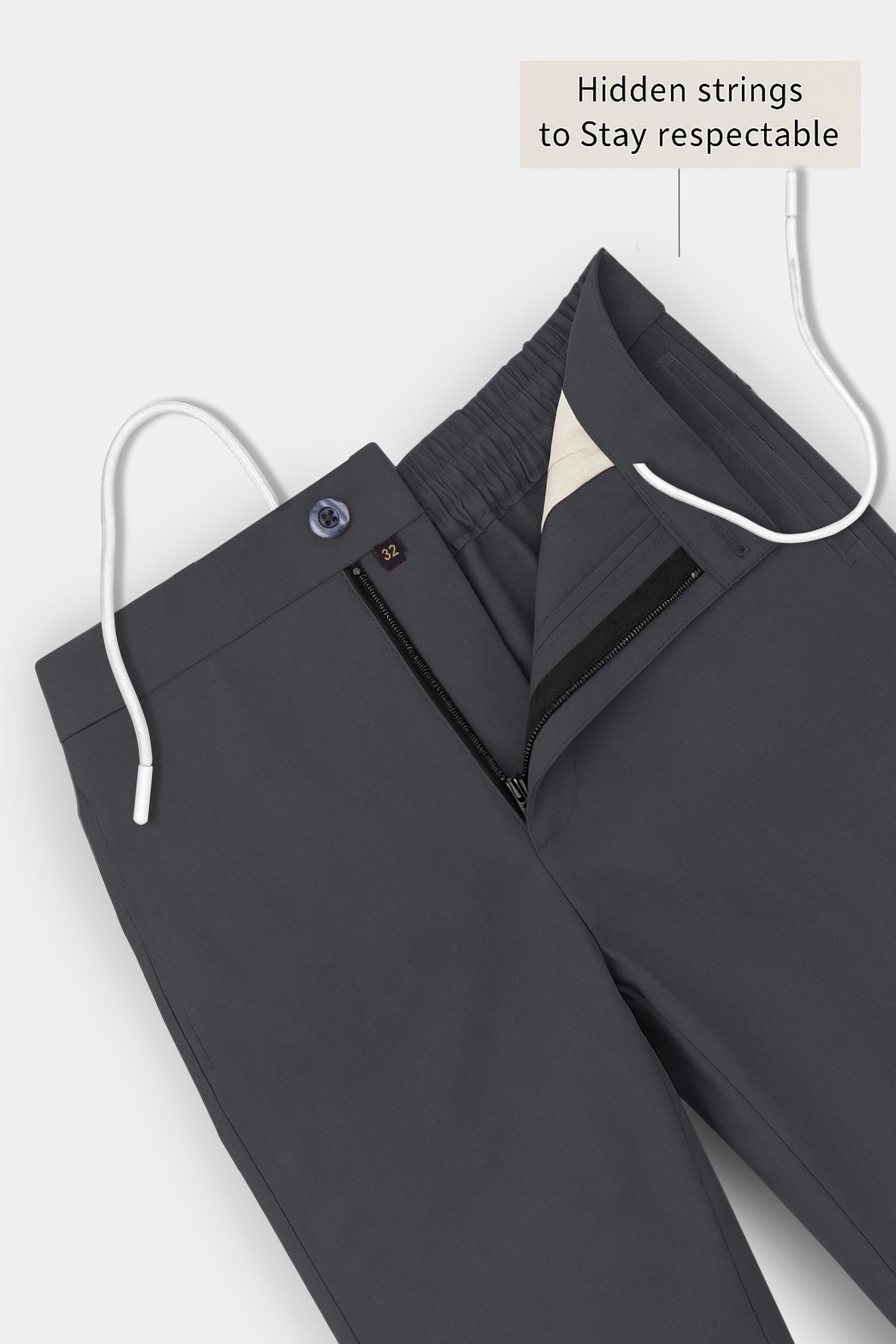 Grivell-Iridium Gray Super Soft Poplin Giza Cotton Lounge Pant