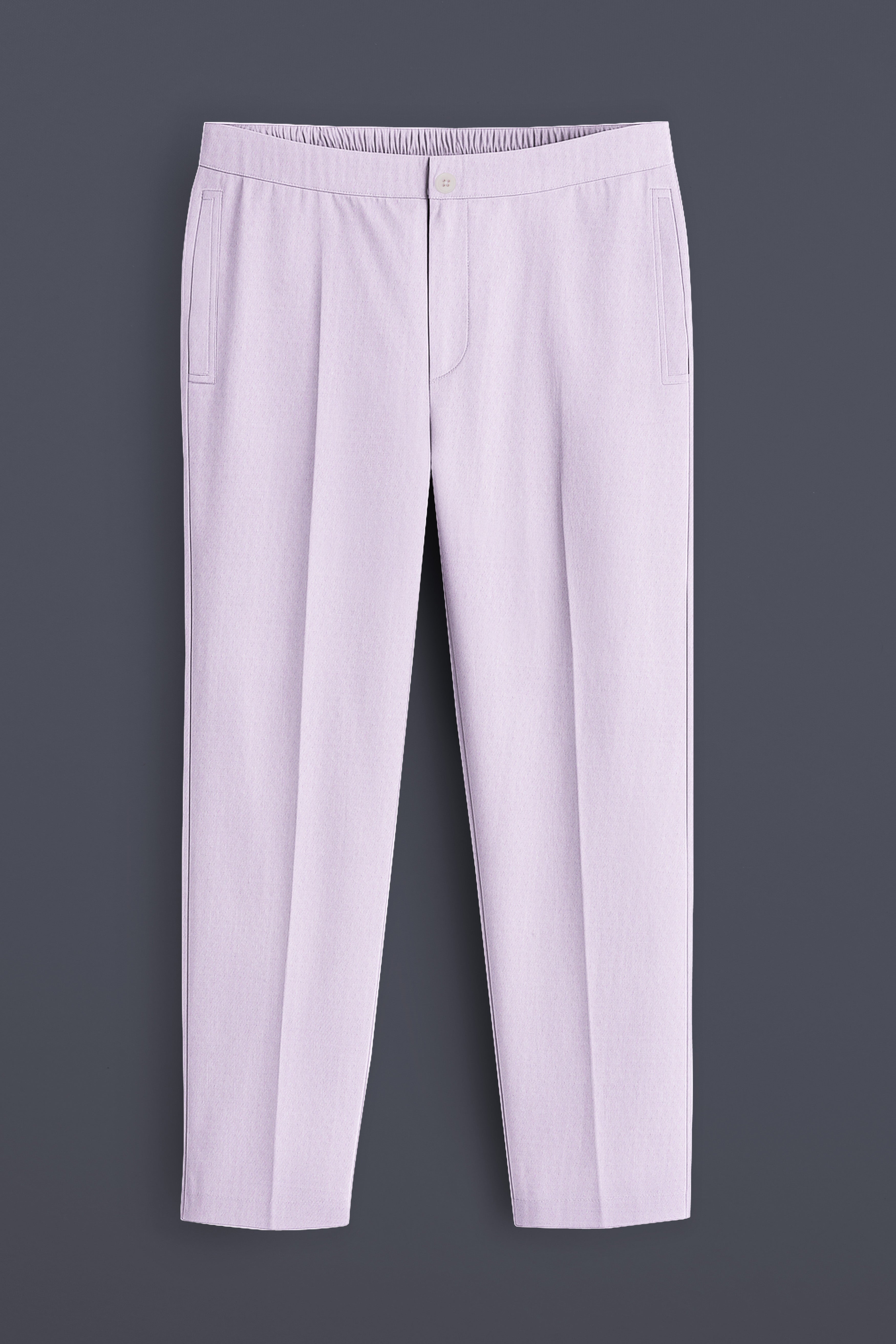 Rosivell-Maverick Pink Dobby Textured Premium Cotton Lounge Pant